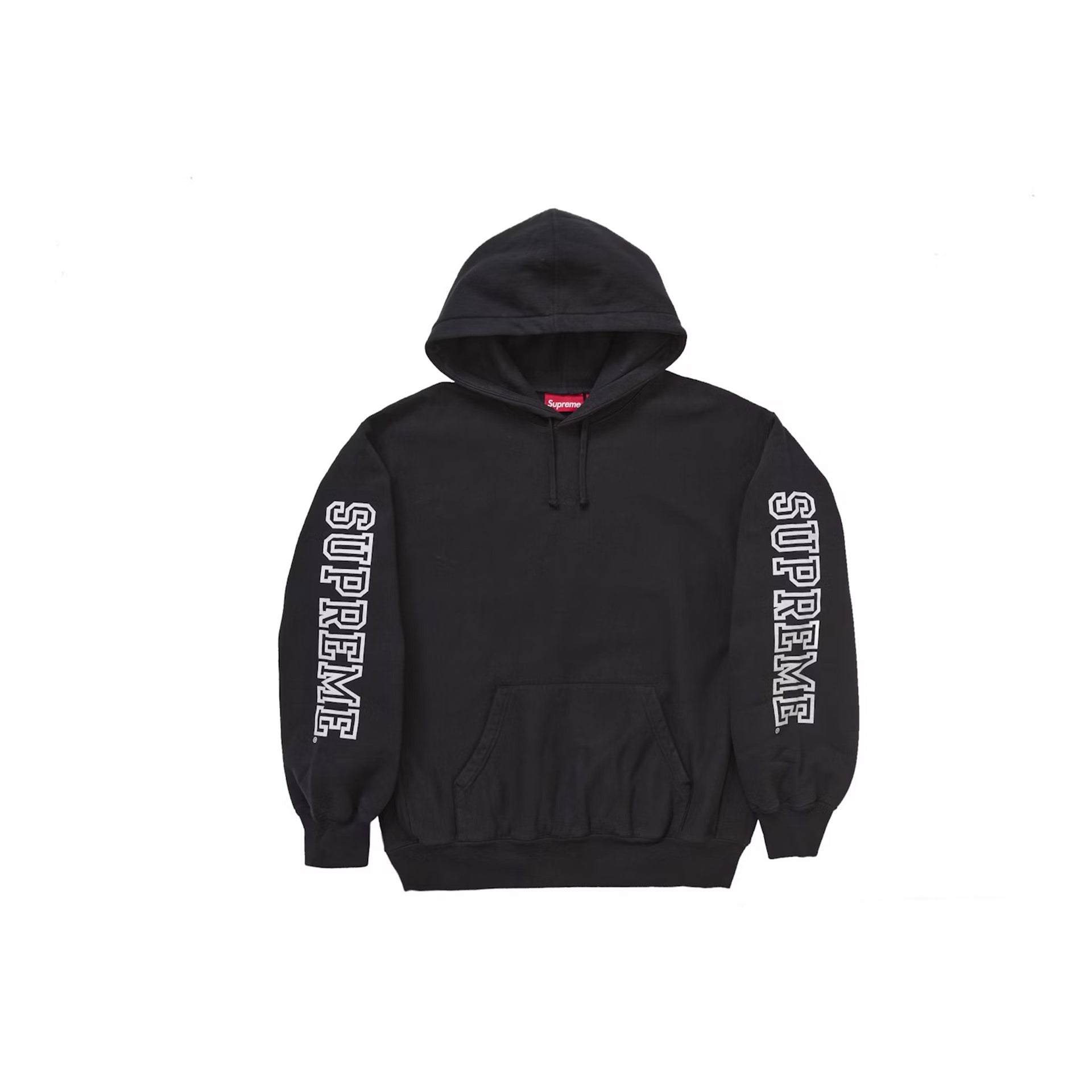 Supreme Collegiate Sleeve Hooded Sweatshirt Black – Common