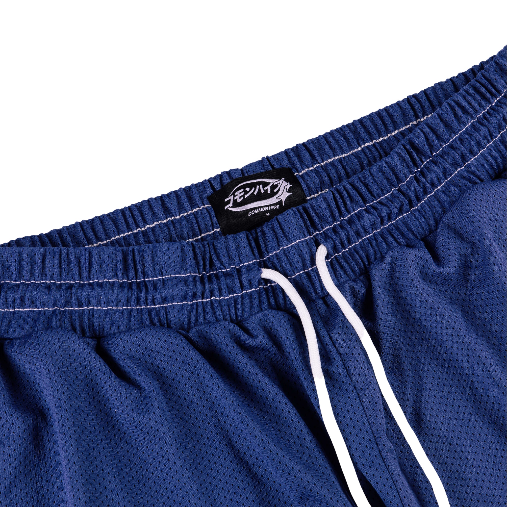 Common Hype Navy Blue Contrast Stitching Mesh Short