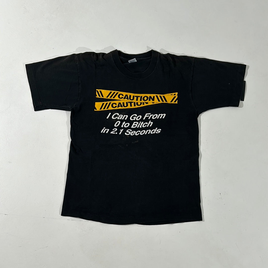 Caution Tee Black - V87