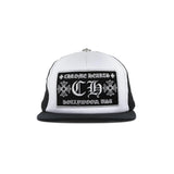 Chrome Hearts CH Hollywood Trucker Mütze Schwarz/Weiß 