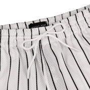 Common Hype Split Pinstripe Mesh Short Ivory
