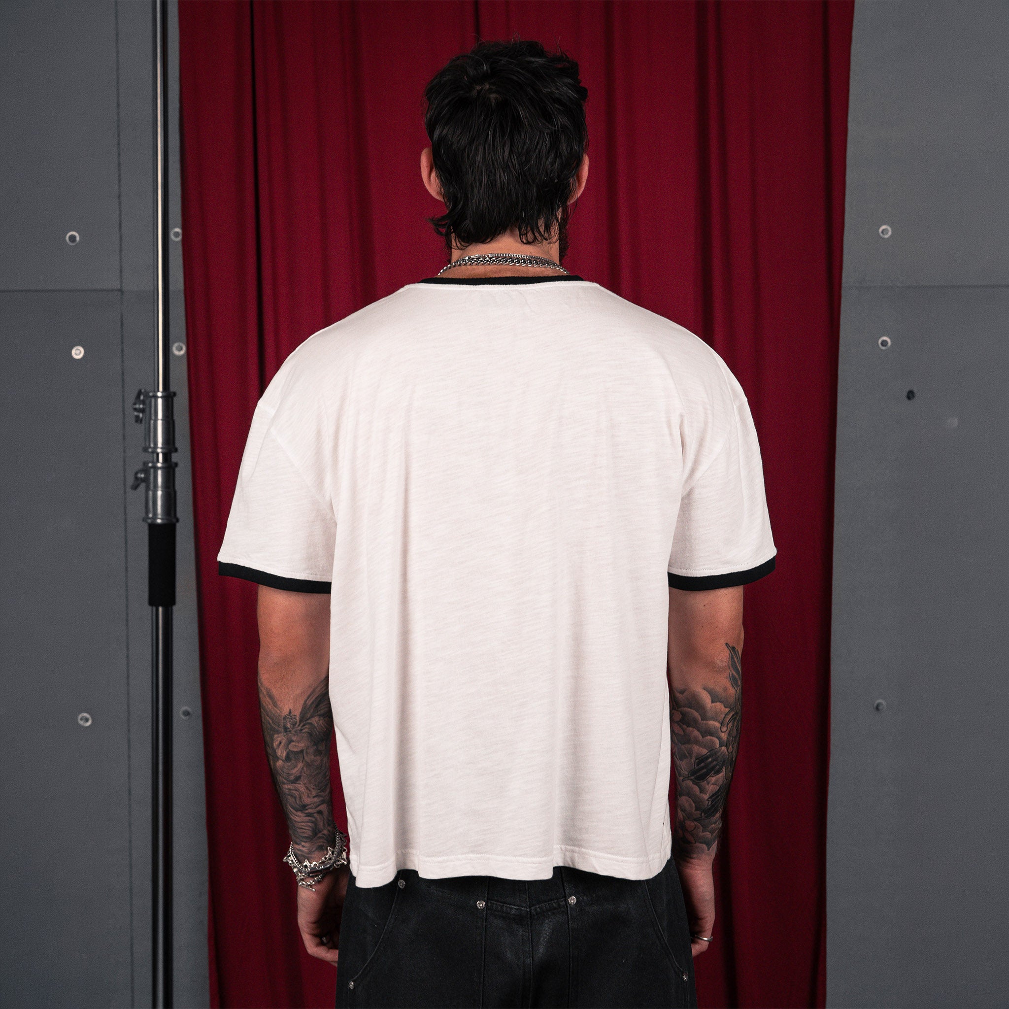Commons Studios Futago Ringer Tee Black
