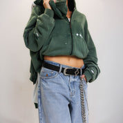 Commons Reversible Thermal Zip Up Faded Green/White