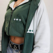 Commons Reversible Thermal Zip Up Faded Green/White
