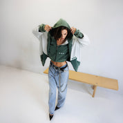 Commons Reversible Thermal Zip Up Faded Green/White