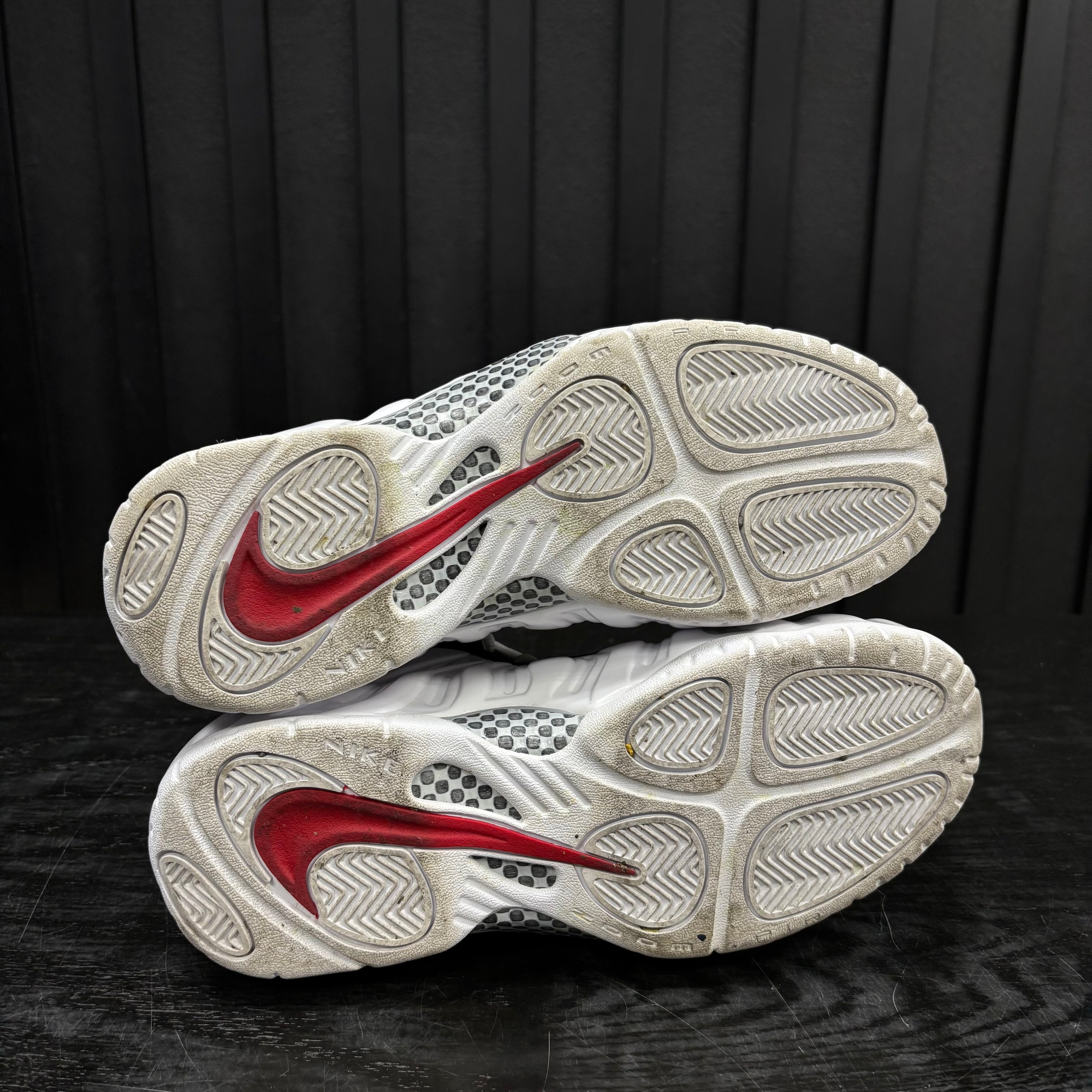 Nike Air Foamposite Pro White Black University Red - Used - 4514