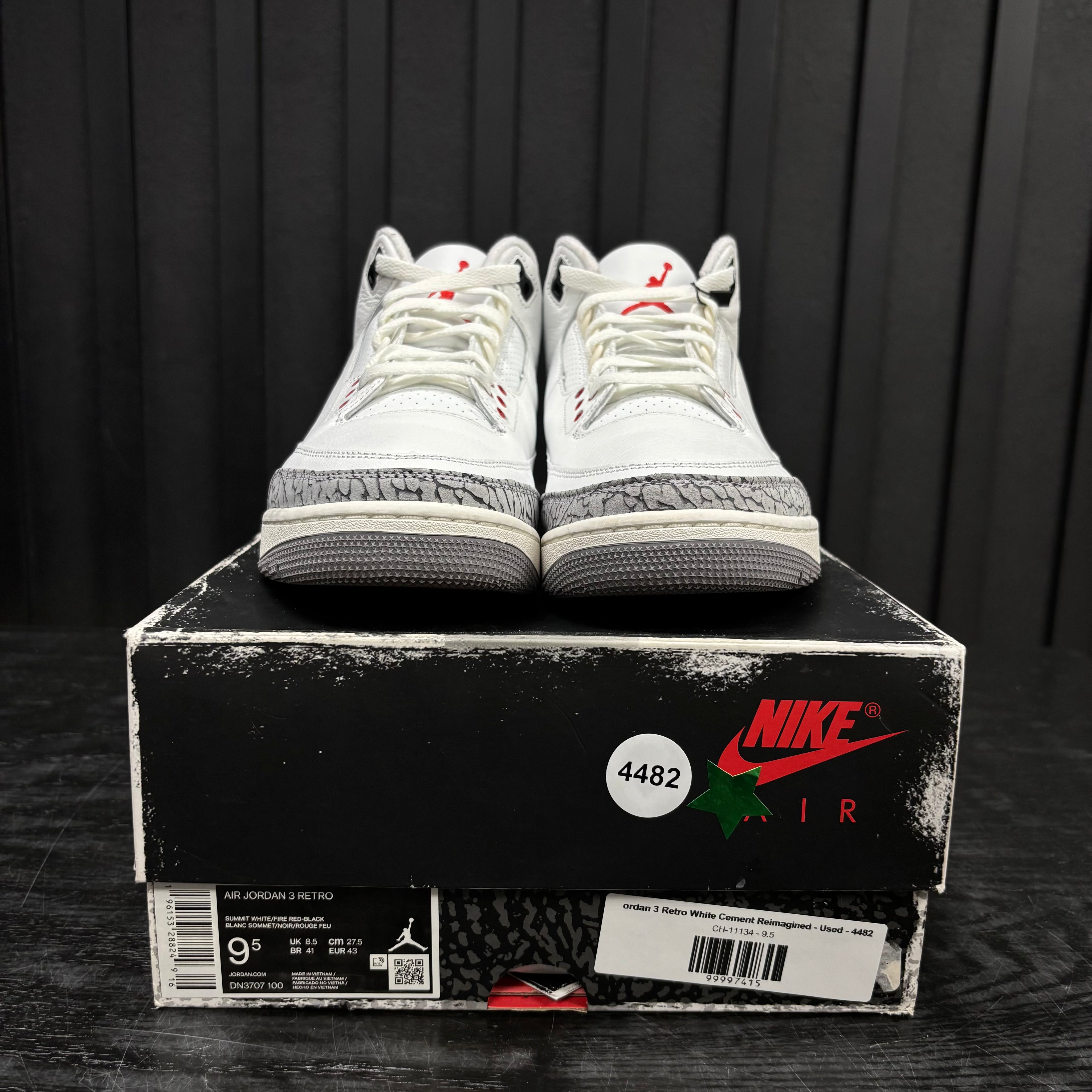 Jordan 3 Retro White Cement Reimagined - Used - 4482