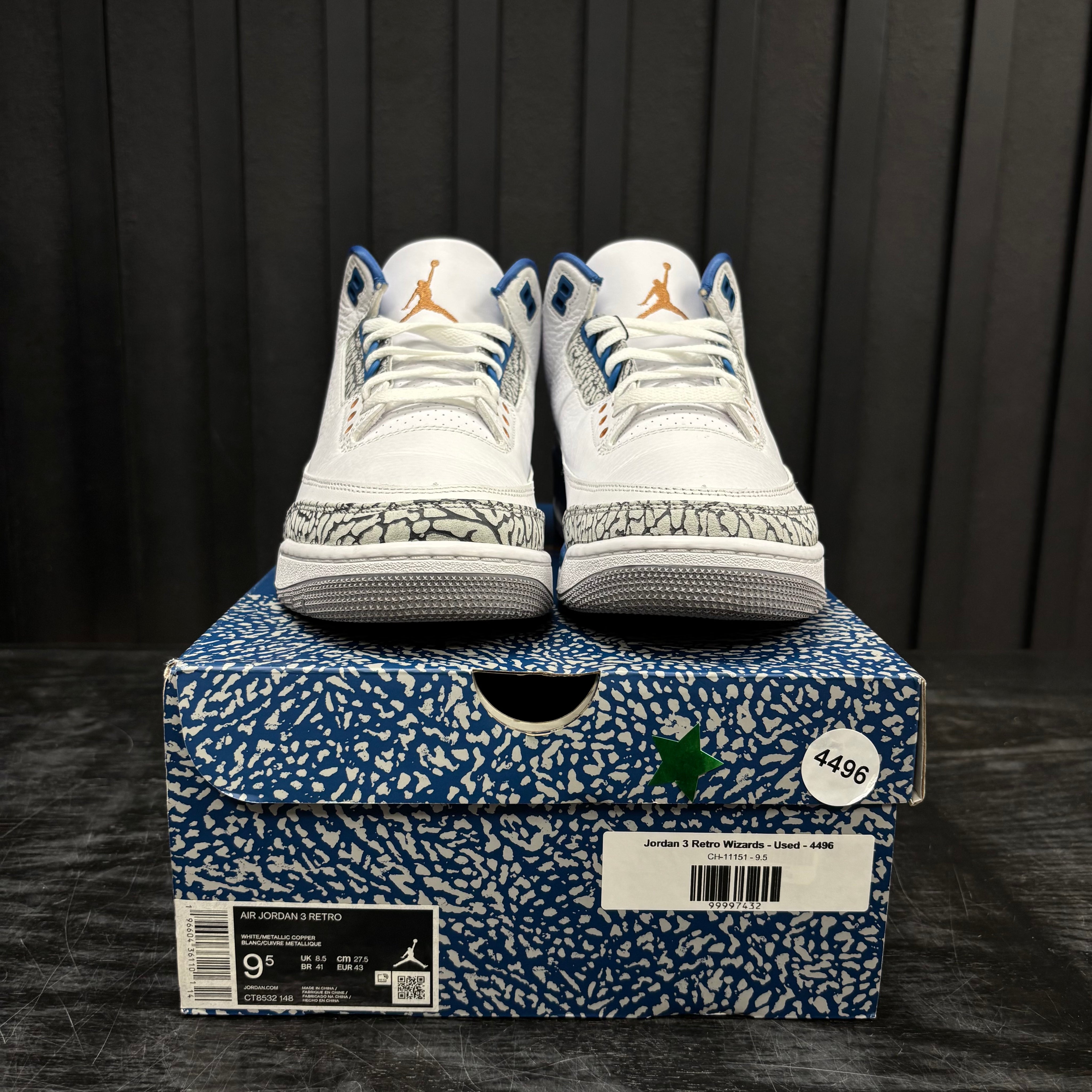 Jordan 3 Retro Wizards - Used - 4496