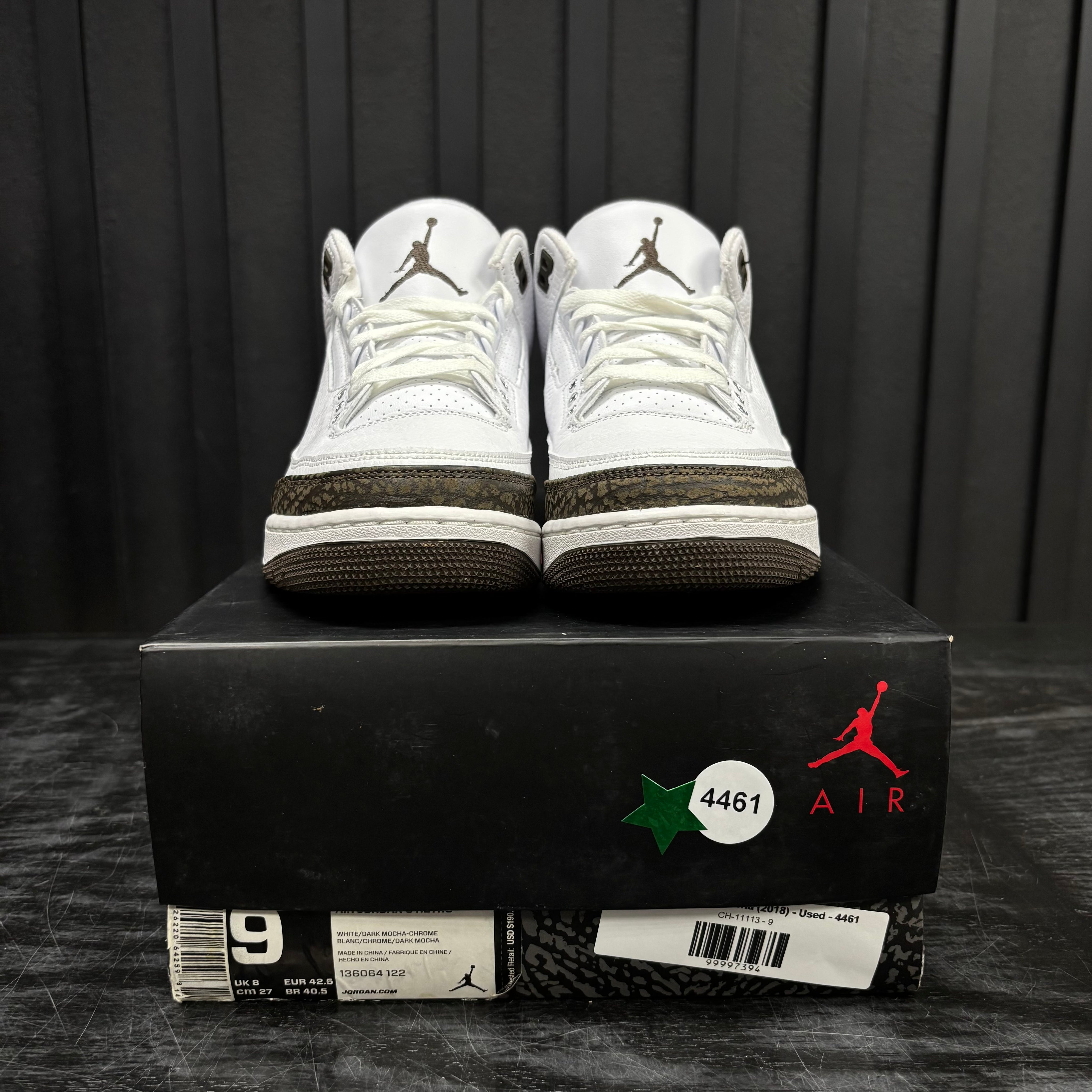Jordan 3 Retro Mocha (2018) - Used - 4461