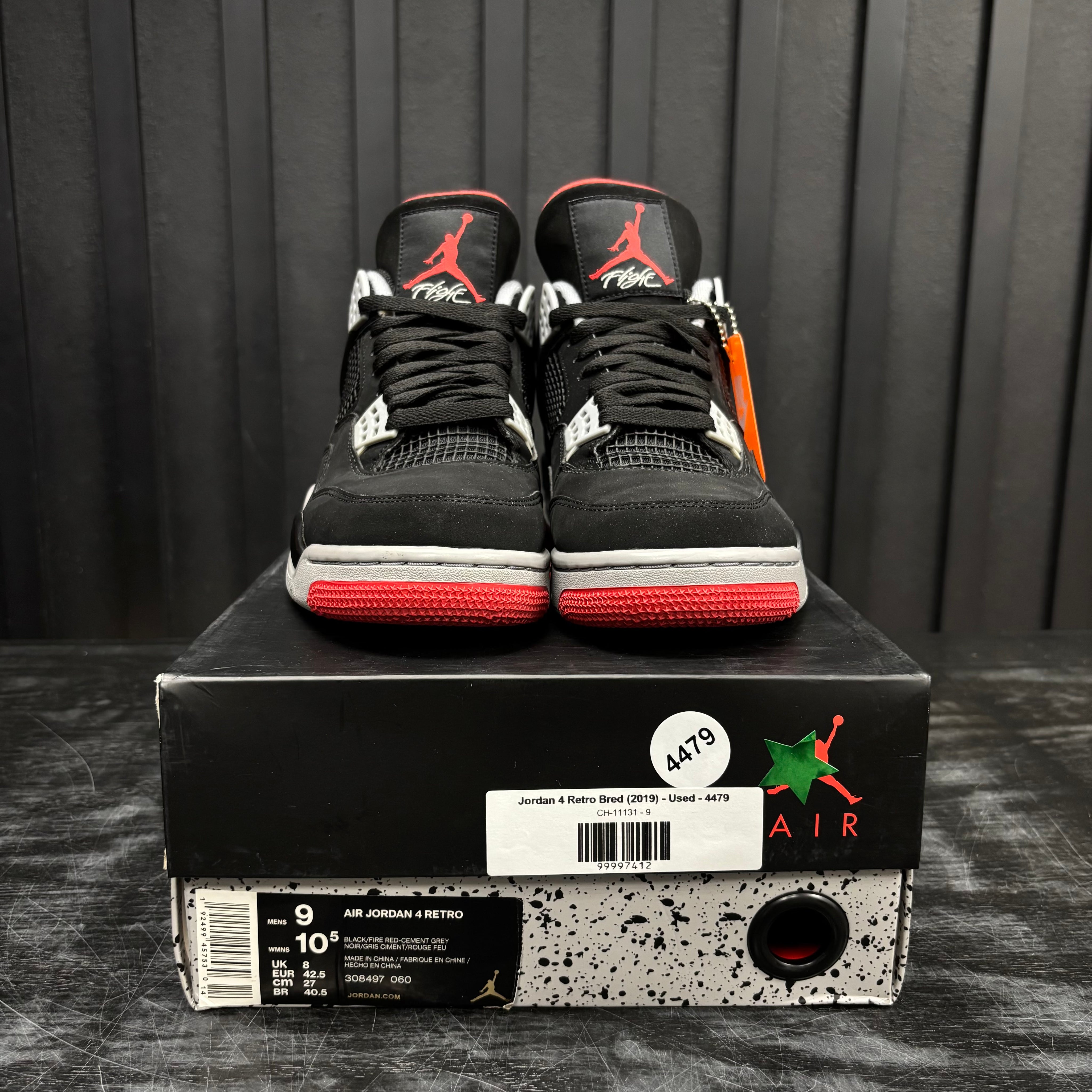 Jordan 4 Retro Bred (2019) - Used - 4479
