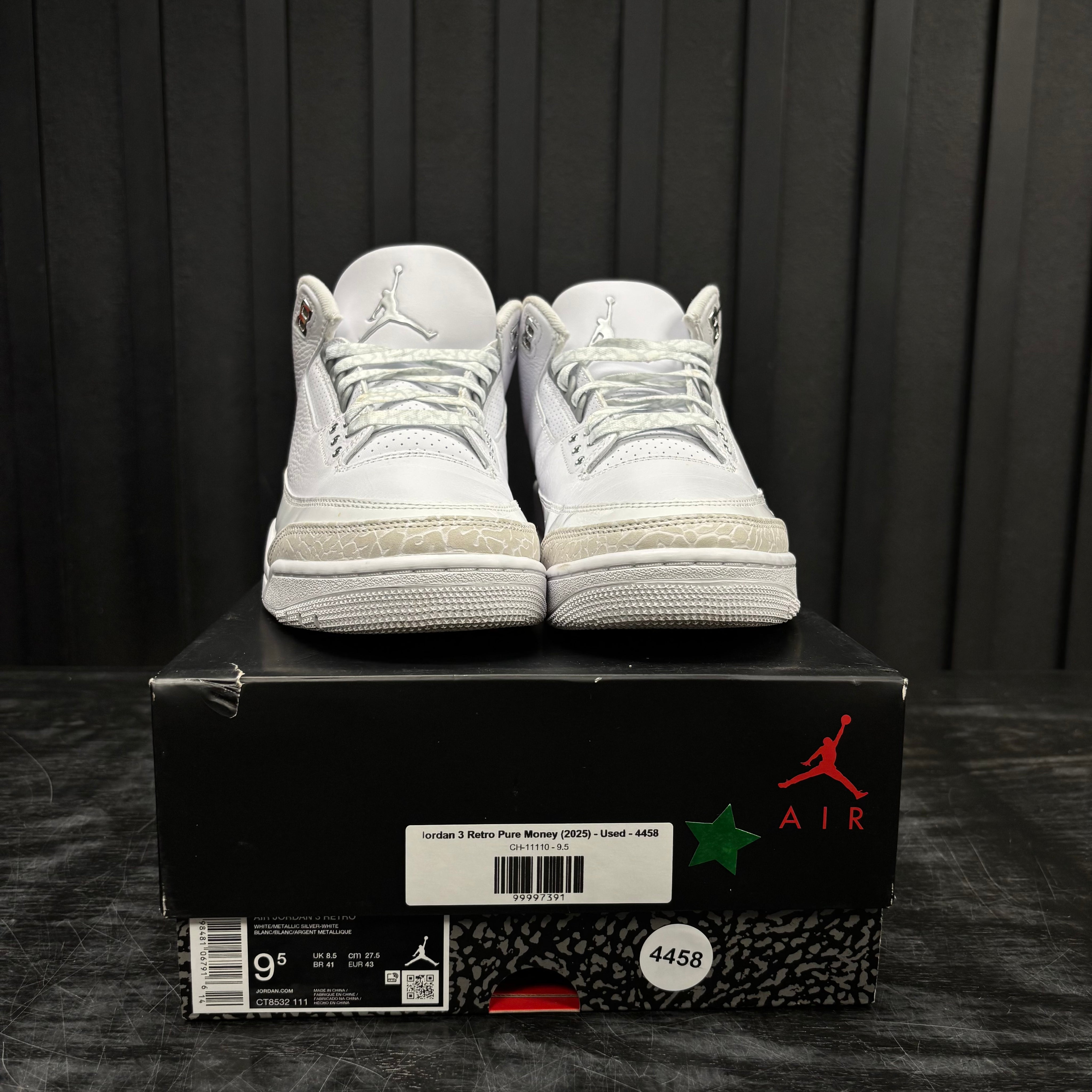 Jordan 3 Retro Pure Money (2025) - Used - 4458
