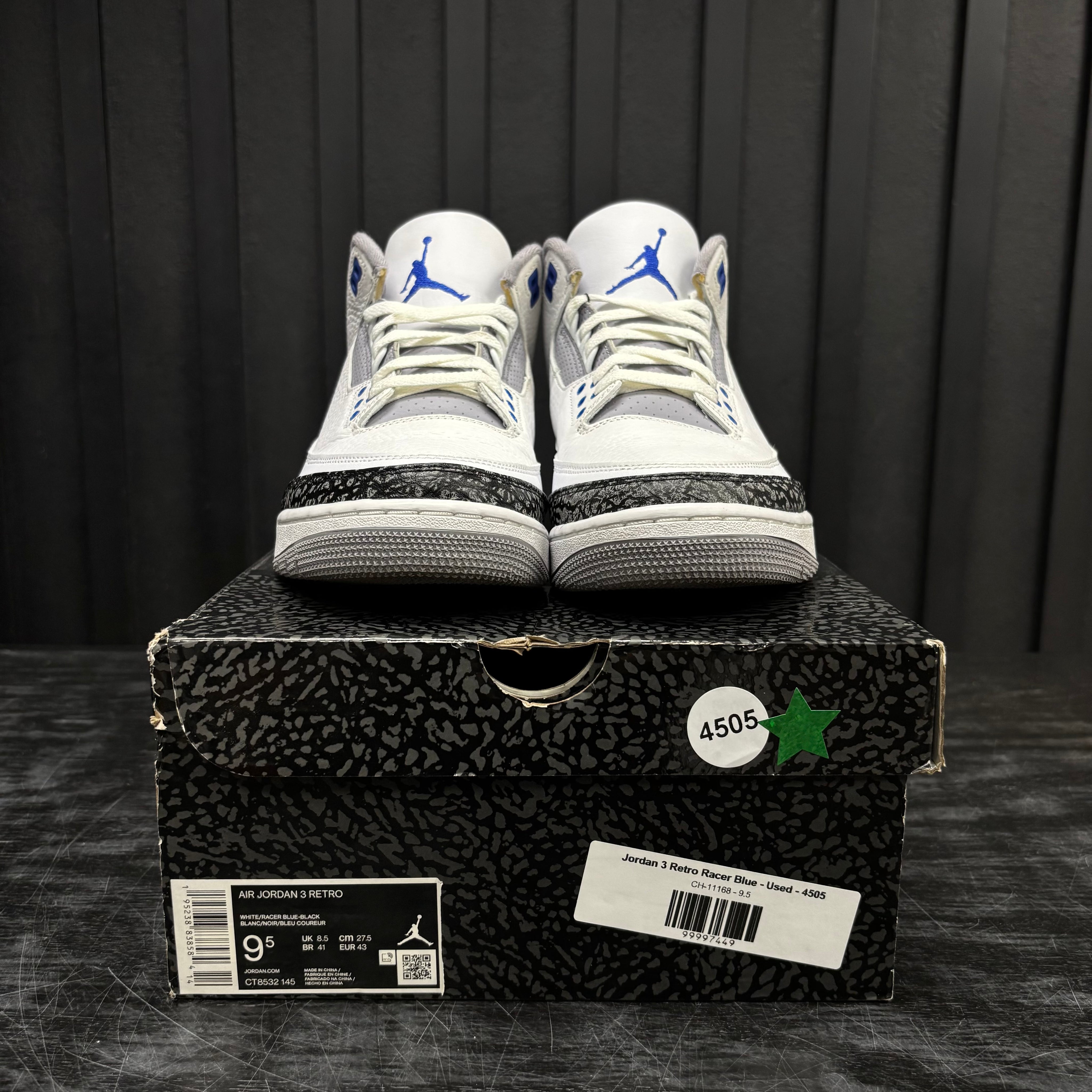 Jordan 3 Retro Racer Blue - Used - 4505