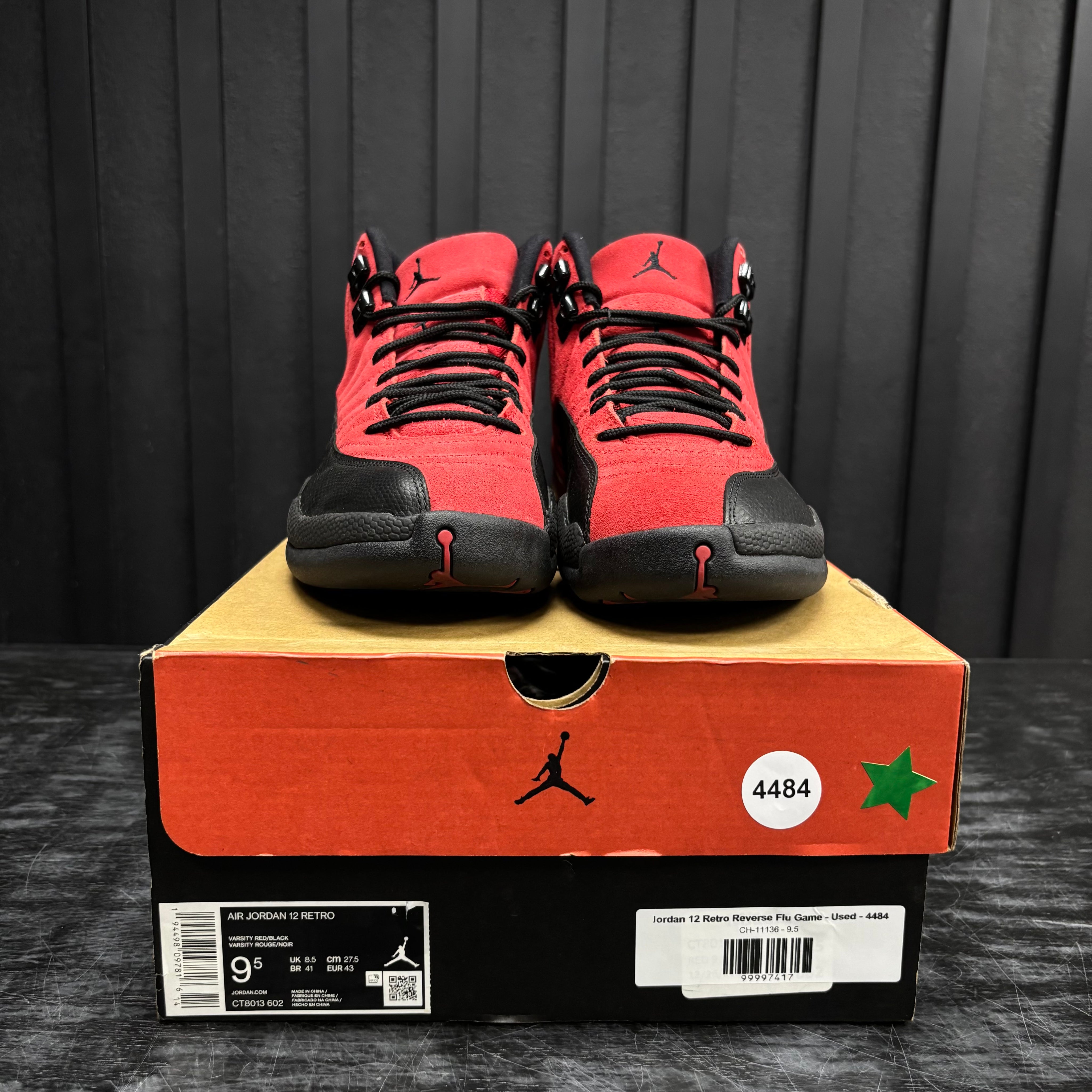 Jordan 12 Retro Reverse Flu Game - Used - 4484