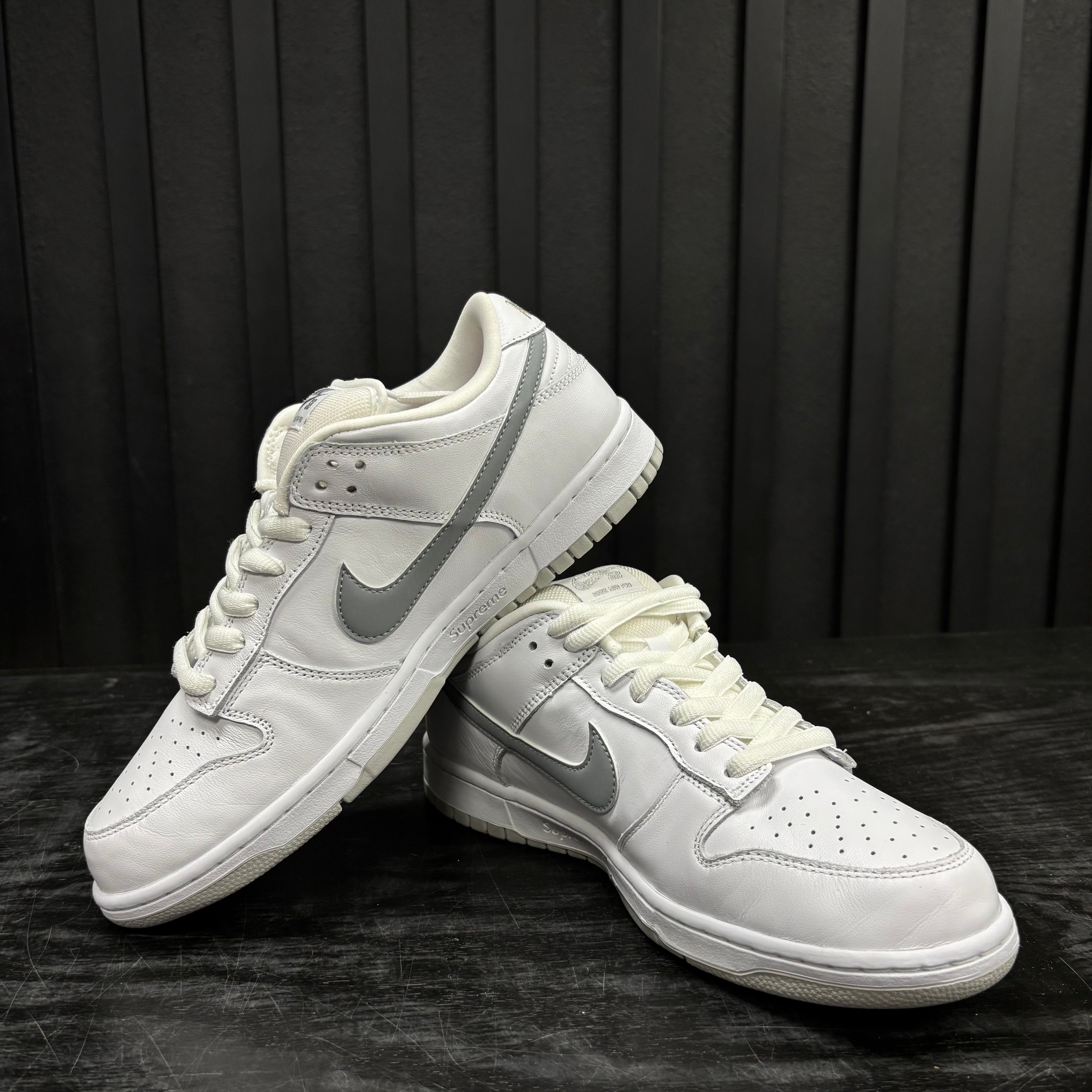 Nike SB Dunk Low Supreme 94 White Metallic Silver - Used - 3894