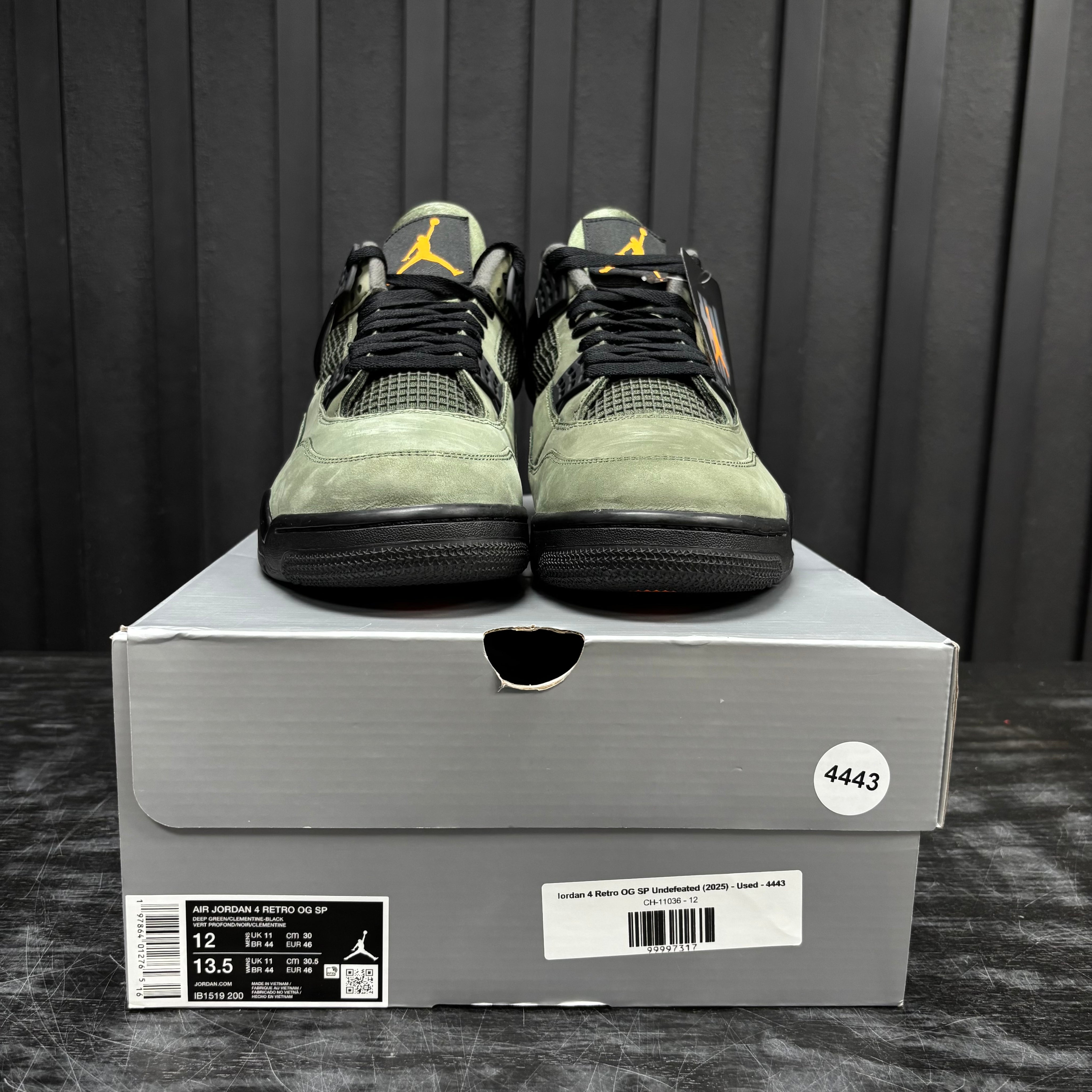 Jordan 4 Retro OG SP Undefeated (2025) - Used - 4443