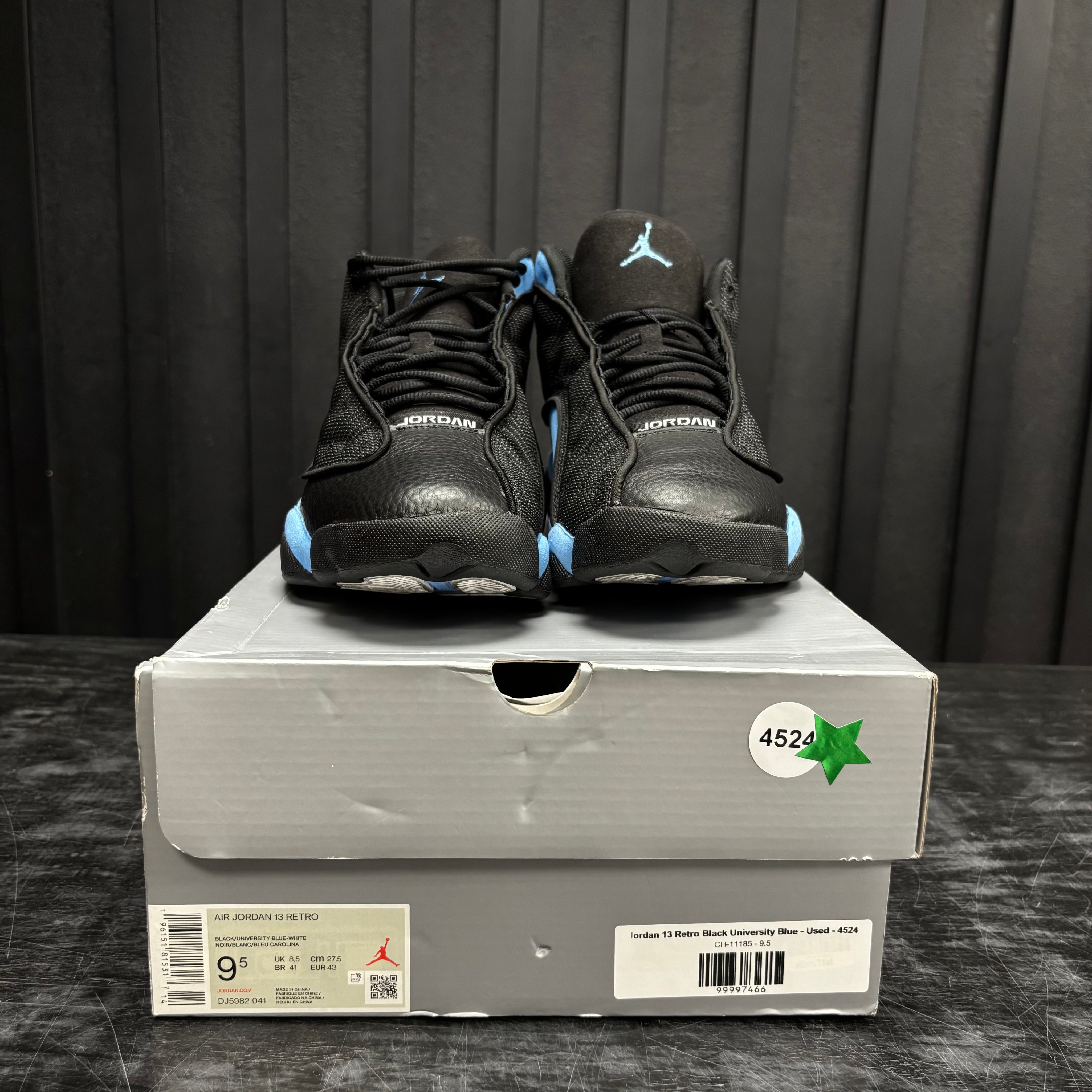 Jordan 13 Retro Black University Blue - Used - 4524