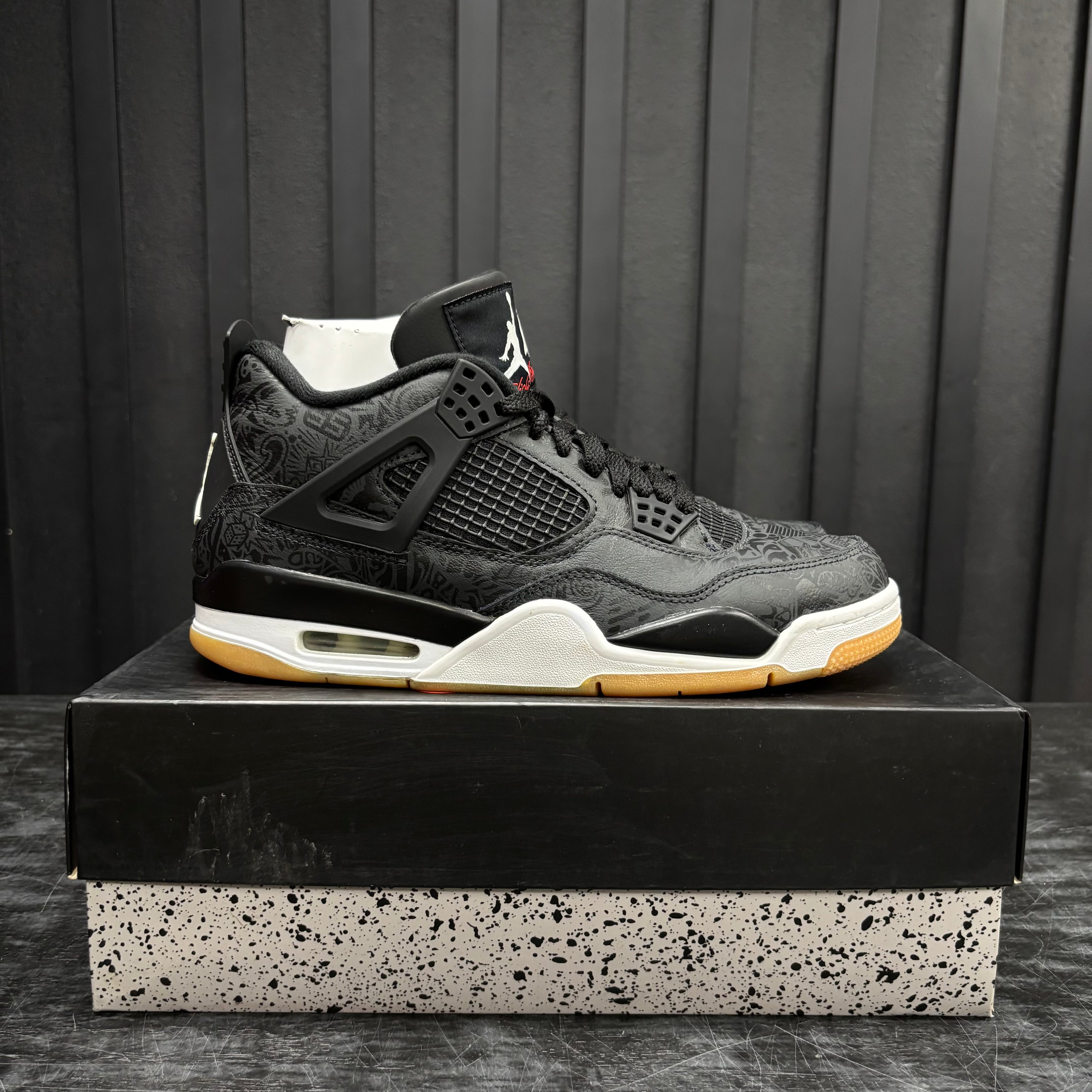 Jordan 4 Retro Laser Black Gum - Used - 4462