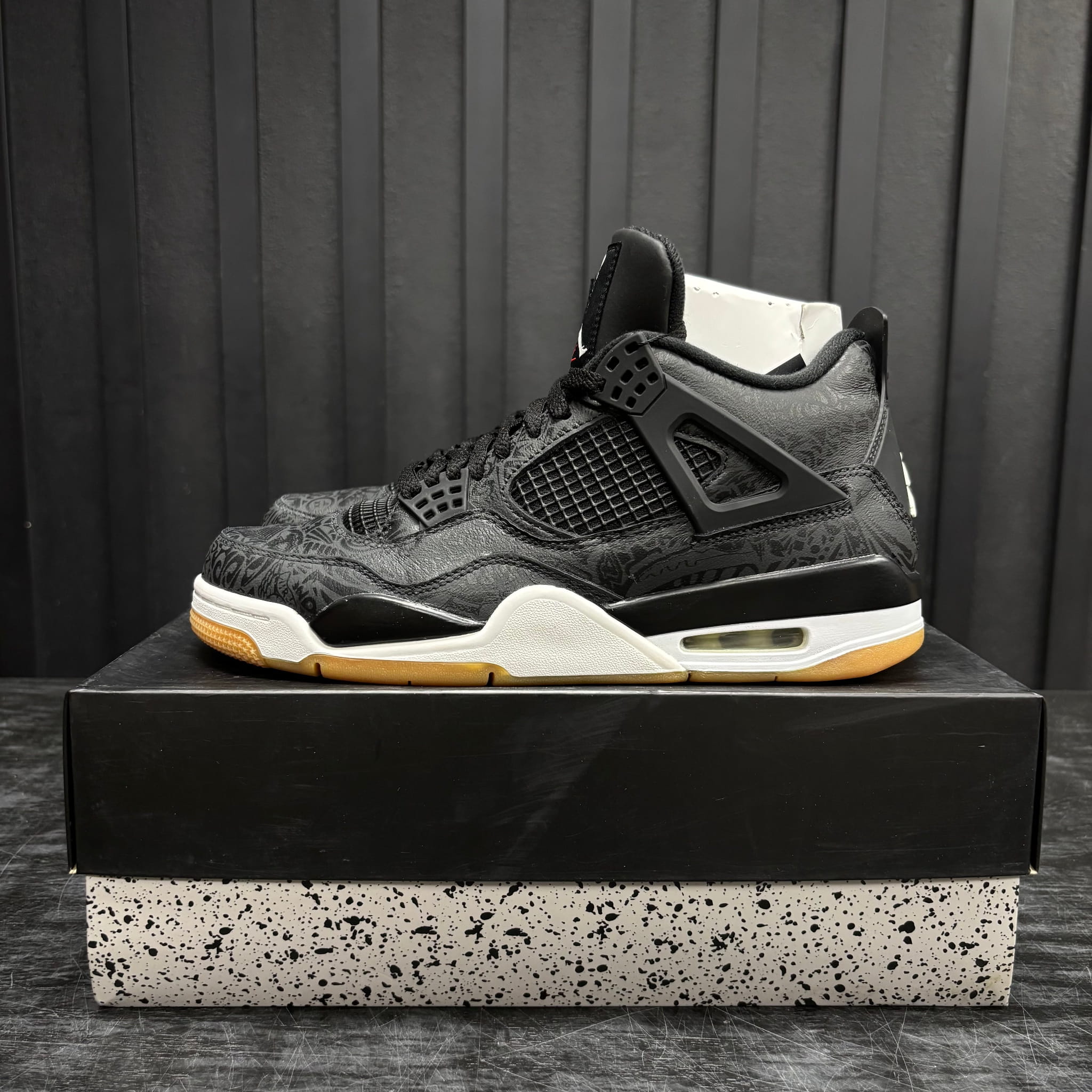Jordan 4 Retro Laser Black Gum - Used - 4462