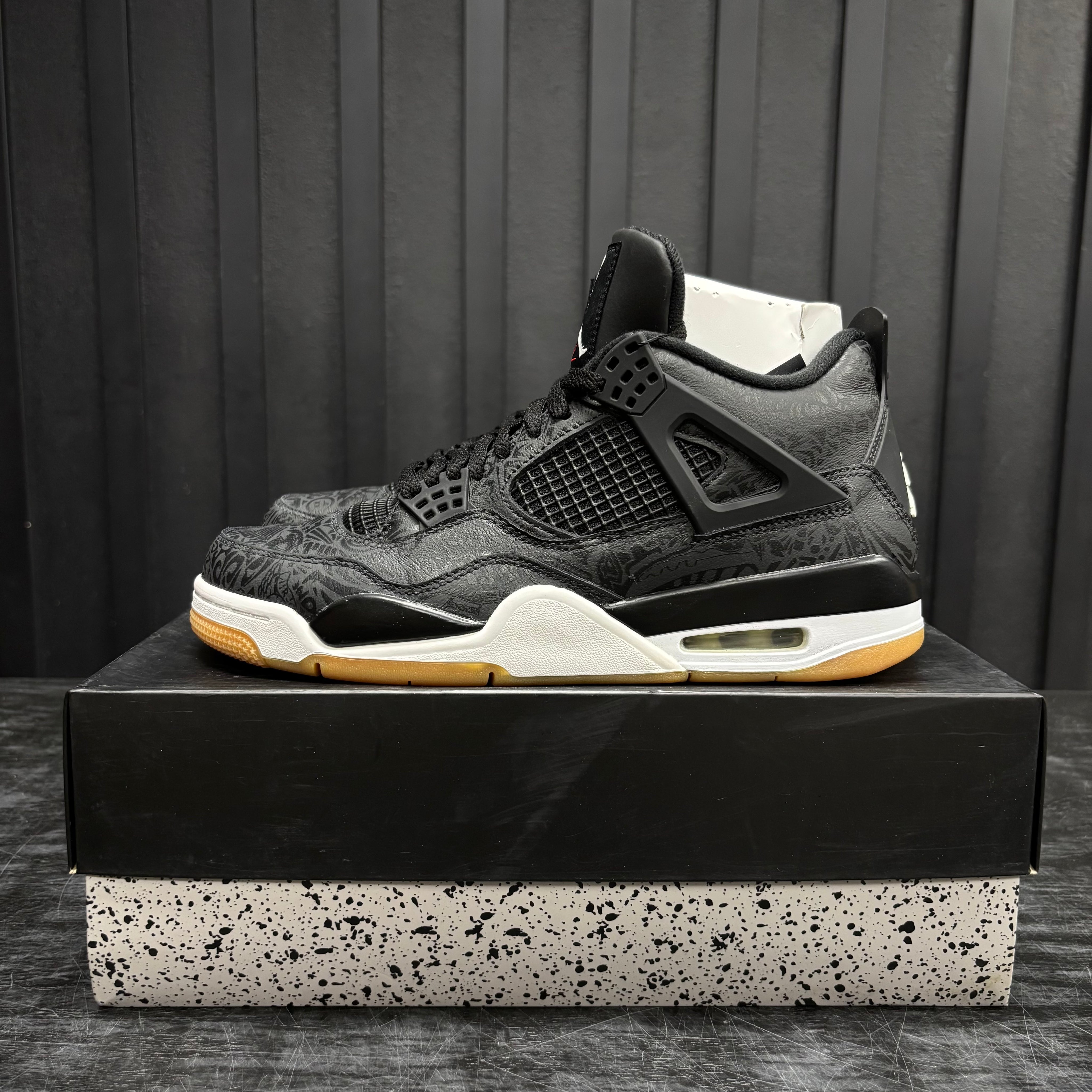 Jordan 4 Retro Laser Black Gum - Used - 4462