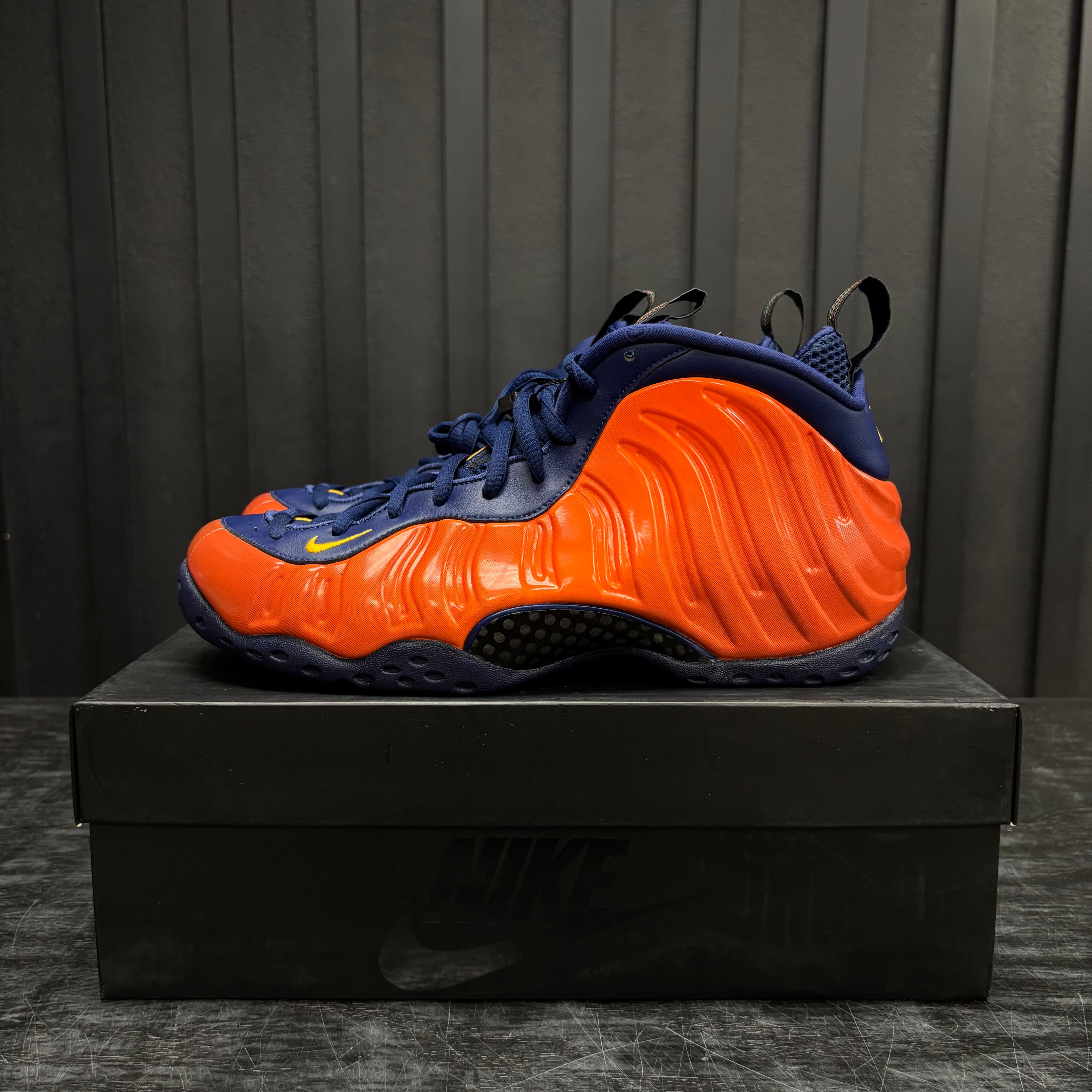 Nike Air Foamposite One Blue Void Rugged Orange - Used - 4544