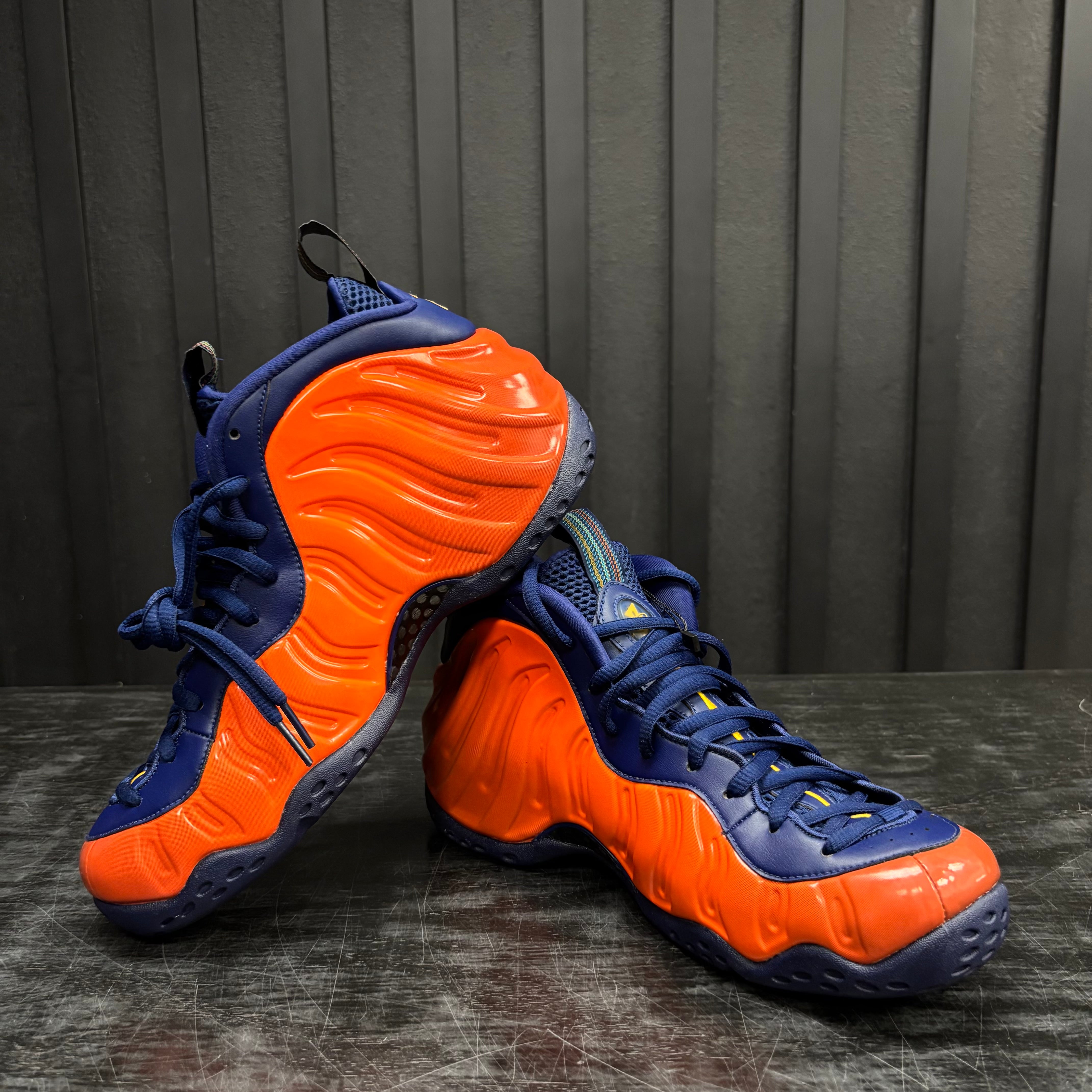 Nike Air Foamposite One Blue Void Rugged Orange - Used - 4544