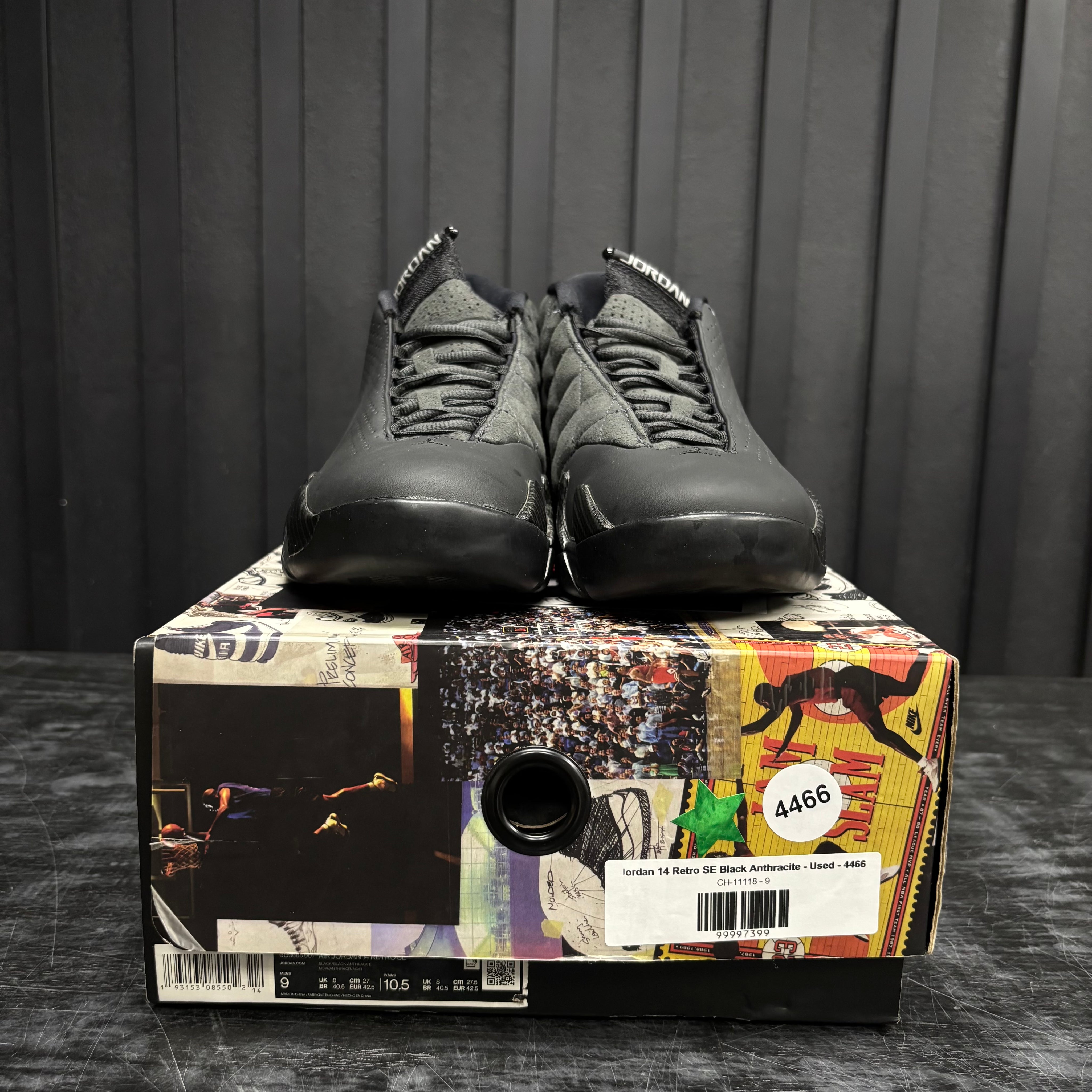 Jordan 14 Retro SE Black Anthracite - Used - 4466