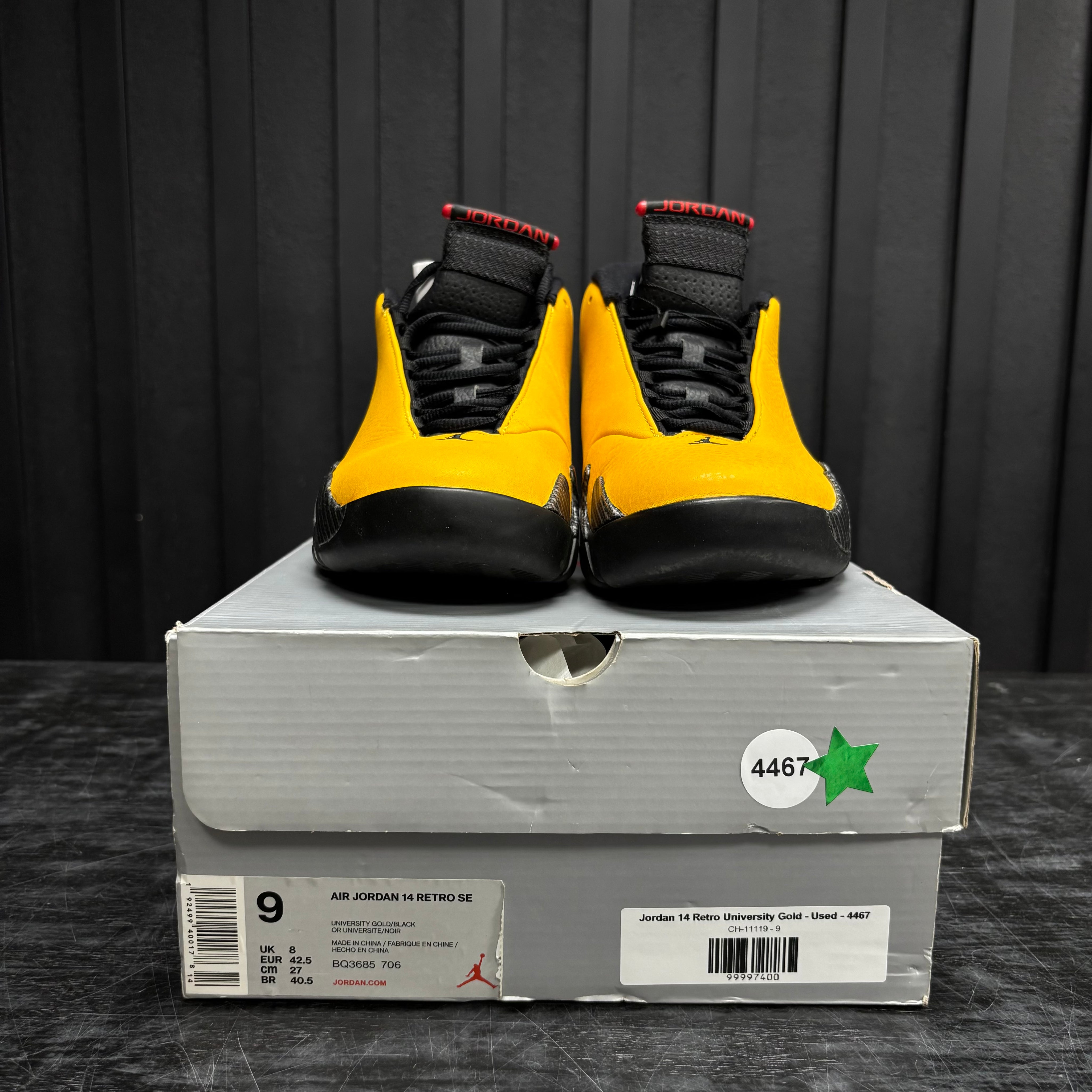 Jordan 14 Retro University Gold - Used - 4467