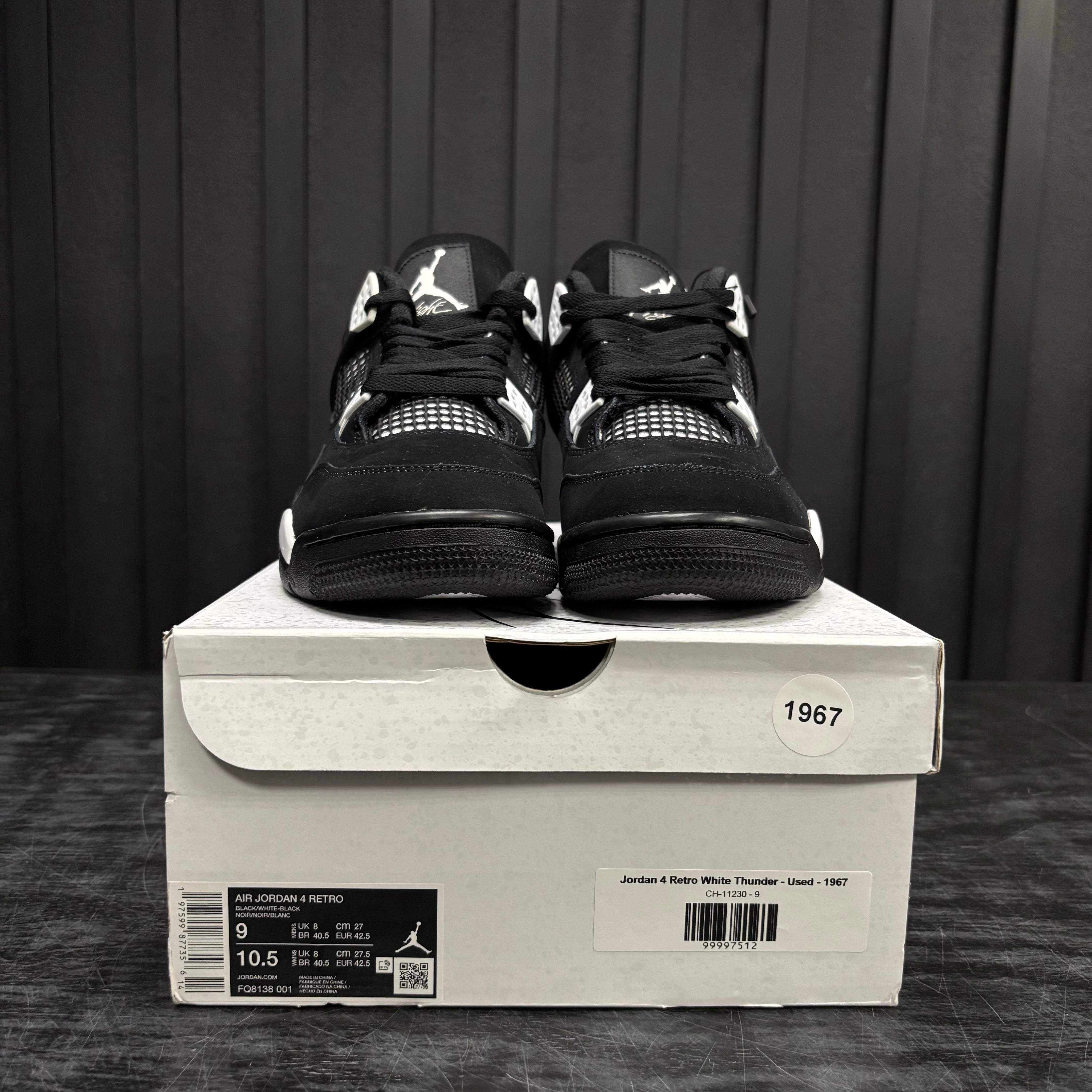 Jordan 4 Retro White Thunder - Used - 1967