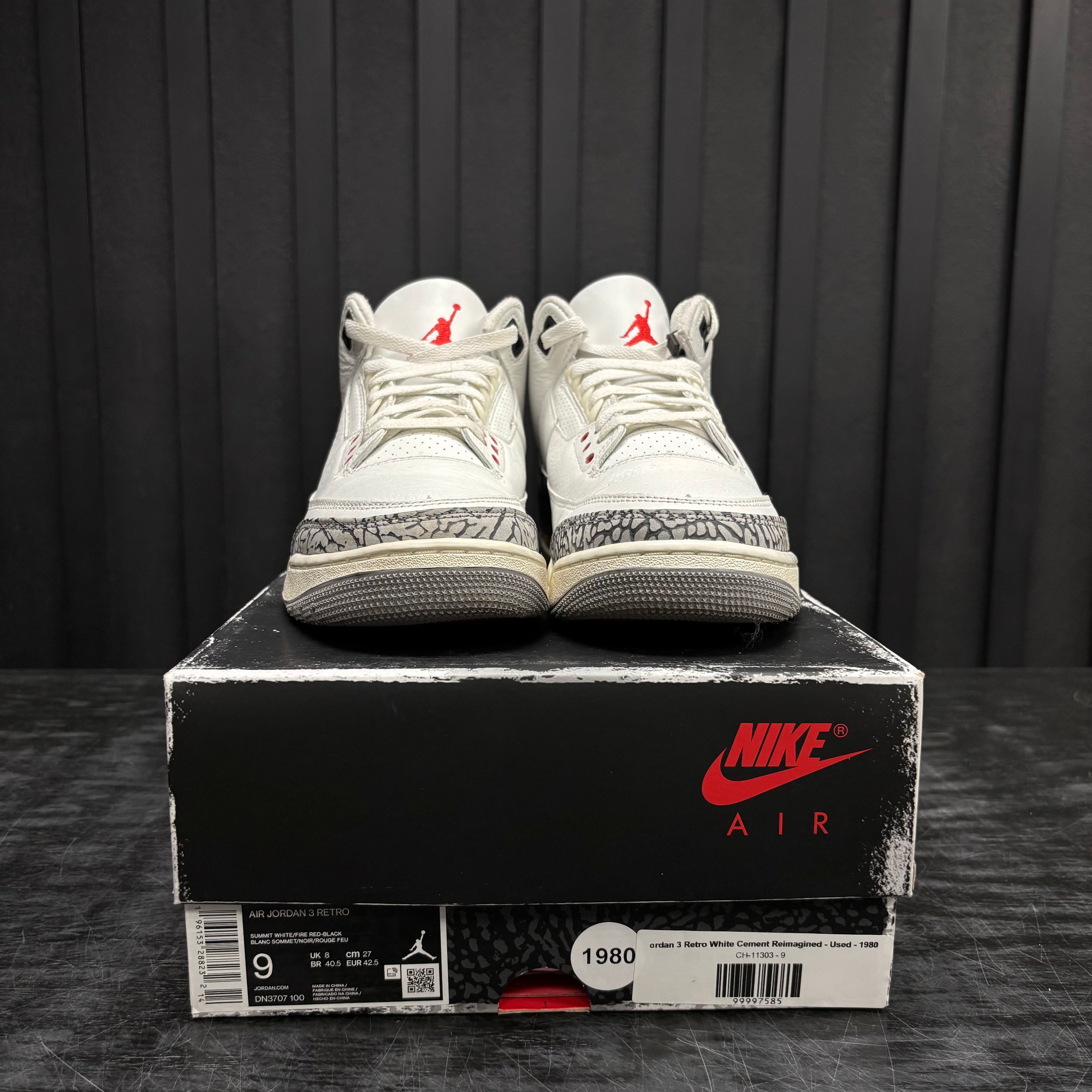 Jordan 3 Retro White Cement Reimagined - Used - 1980