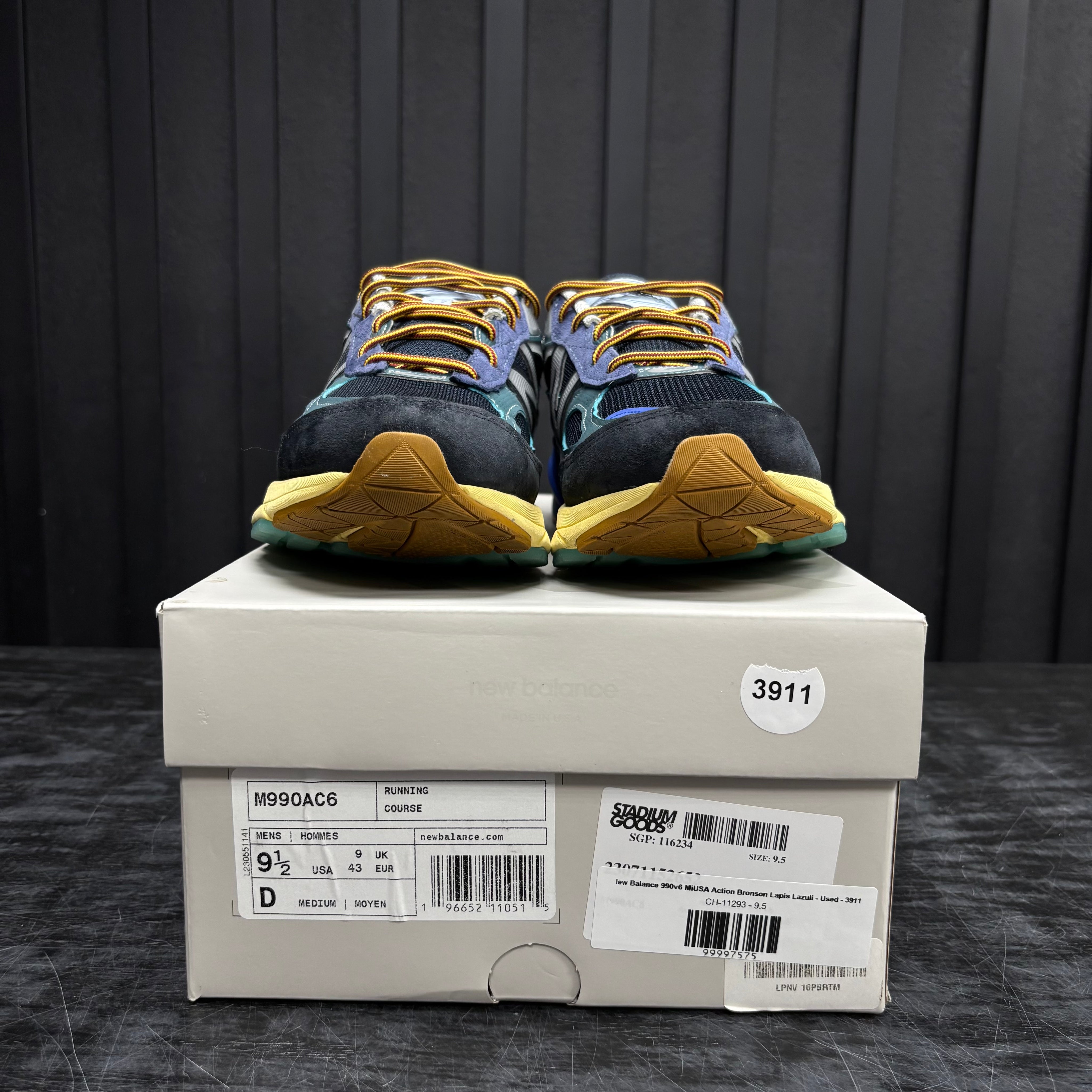 New Balance 990v6 MiUSA Action Bronson Lapis Lazuli - Used - 3911