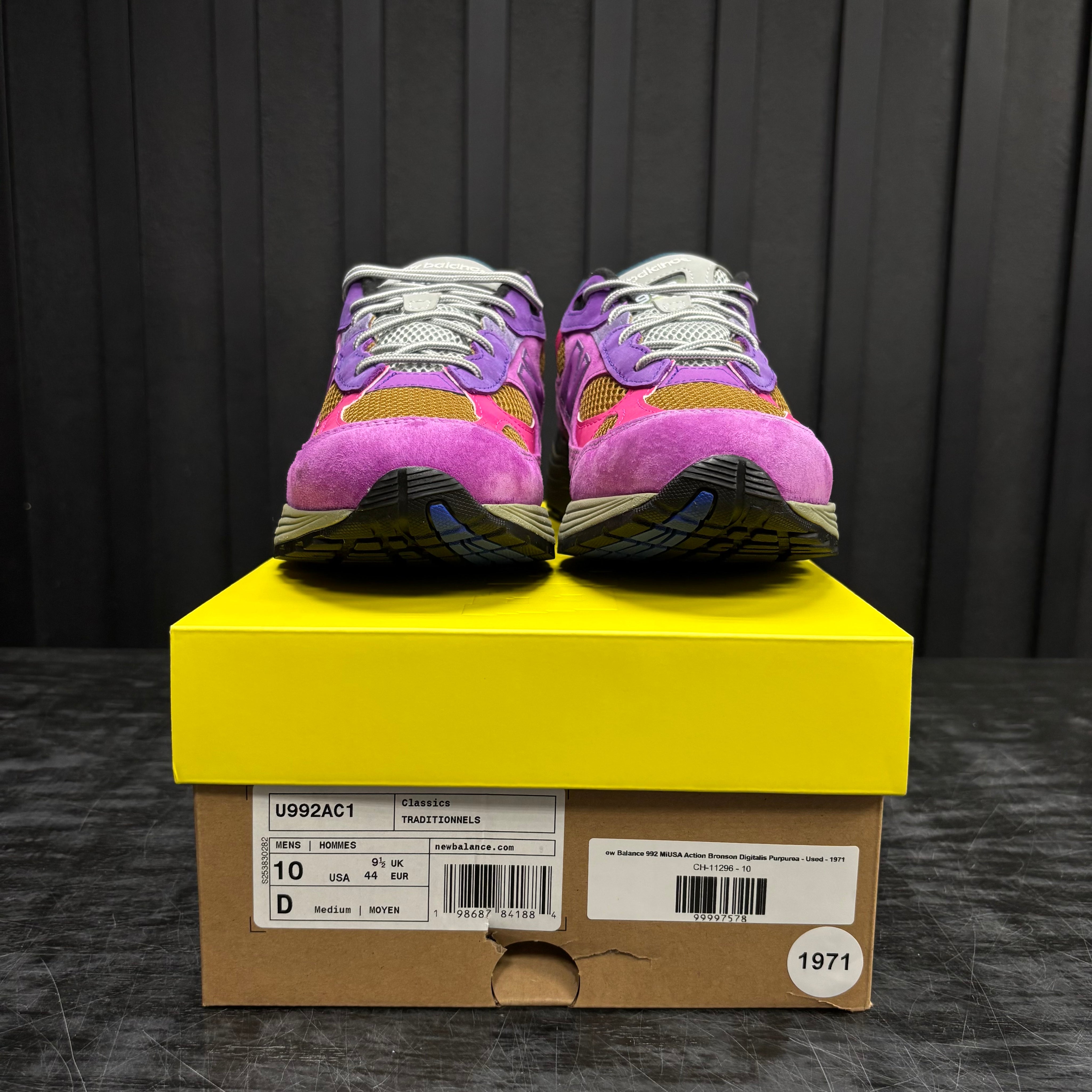 New Balance 992 MiUSA Action Bronson Digitalis Purpurea - Used - 1971