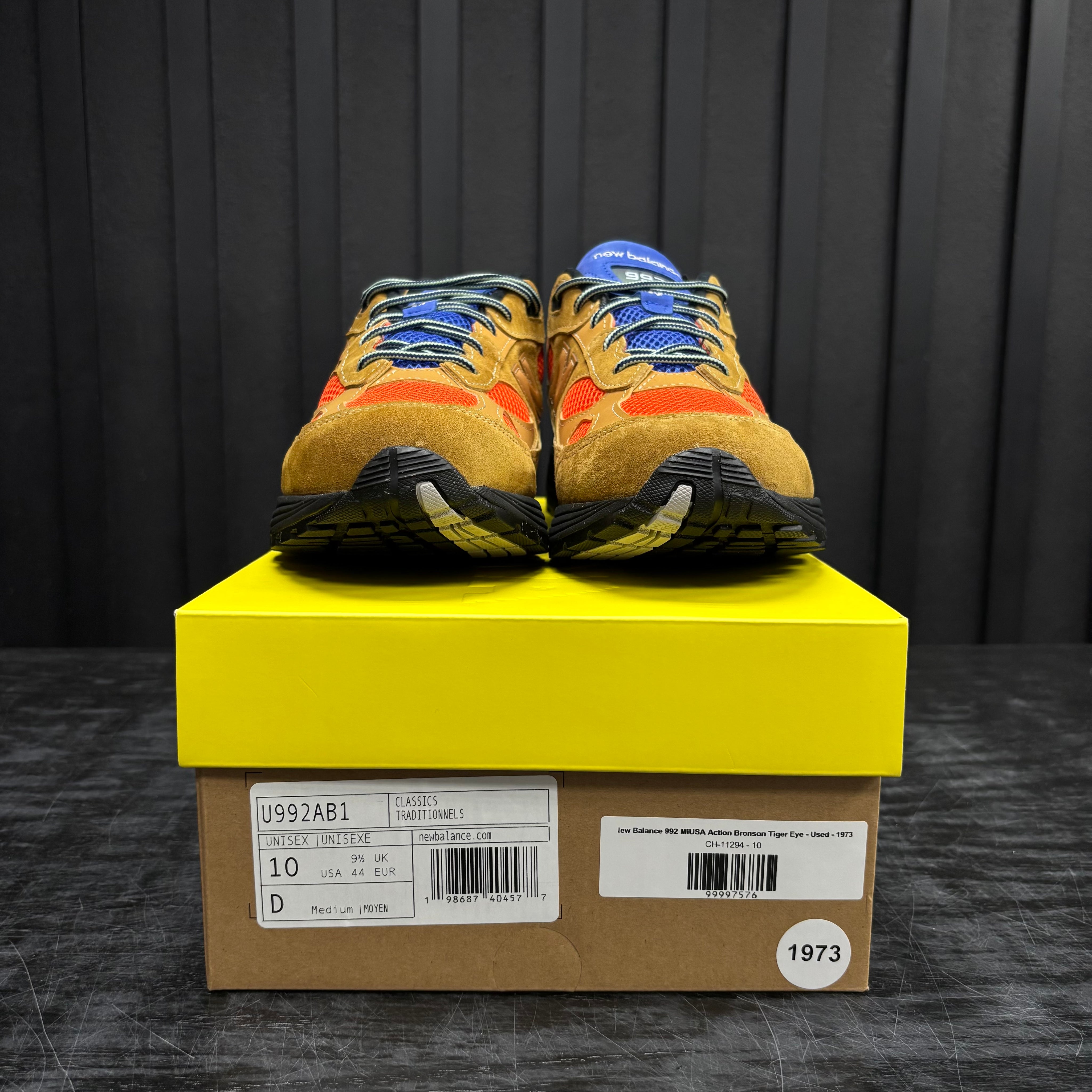 New Balance 992 MiUSA Action Bronson Tiger Eye - Used - 1973