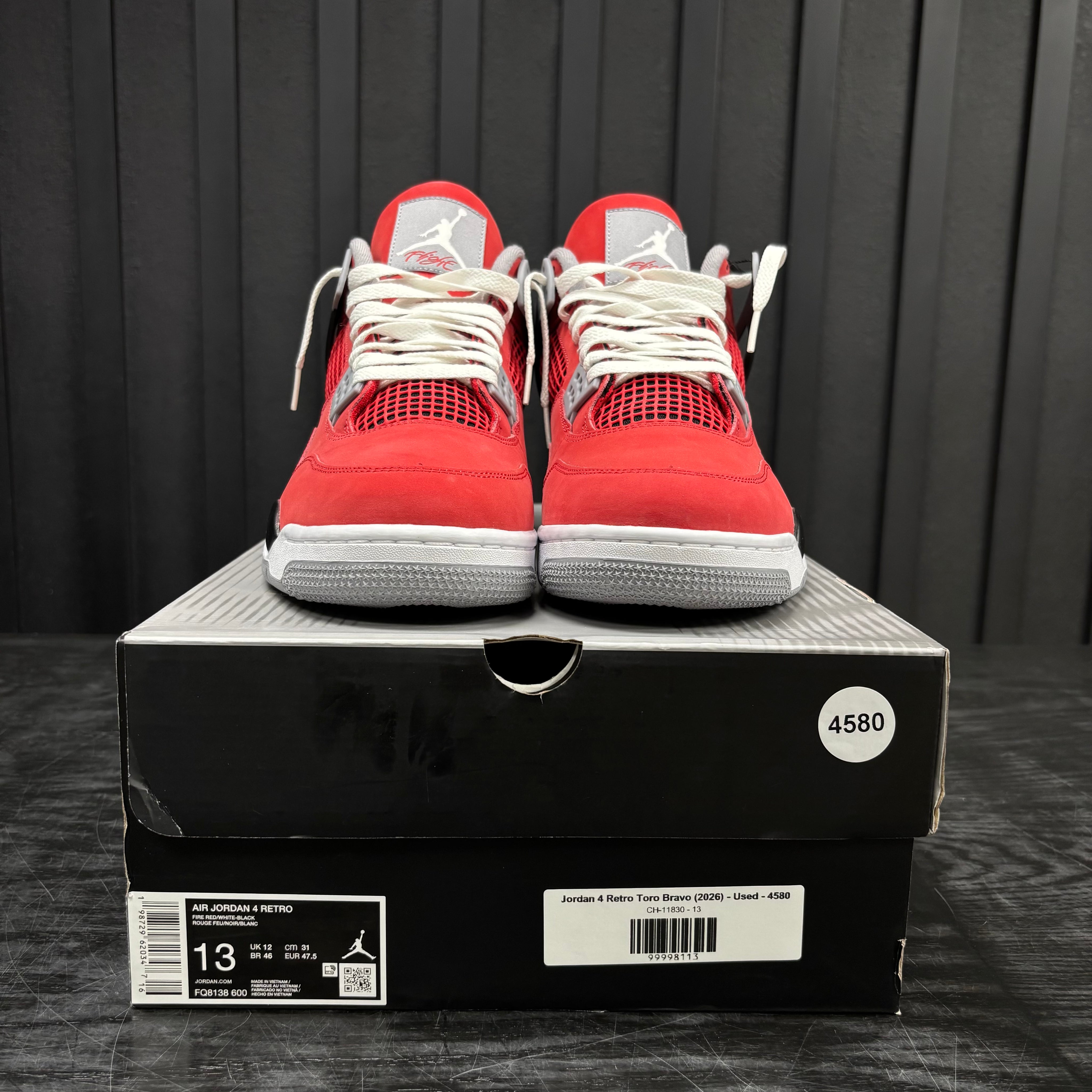 Jordan 4 Retro Toro Bravo (2026) - Used - 4580