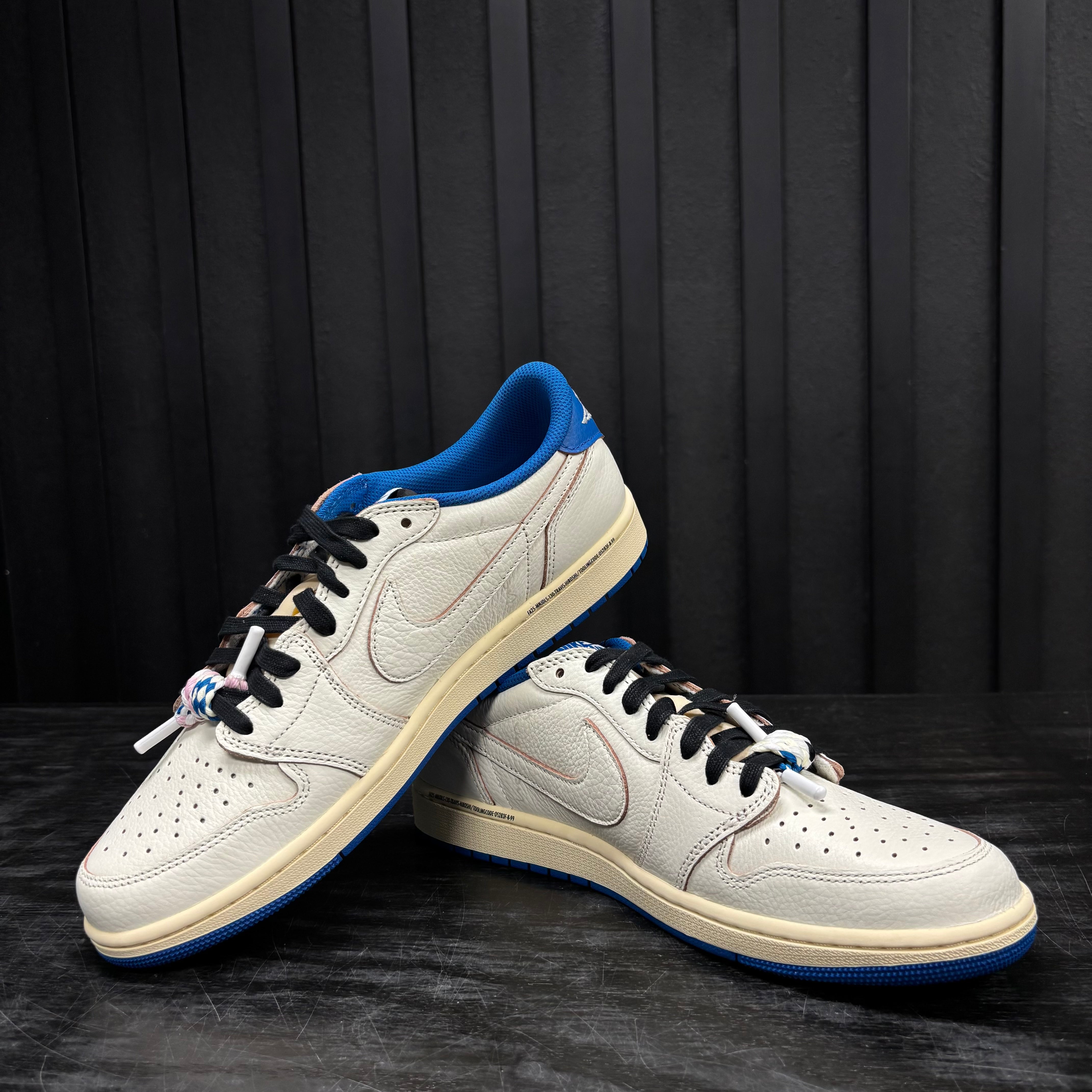 Jordan 1 Retro Low OG SP Fragment x Travis Scott Sail Military Blue - Used - 3933
