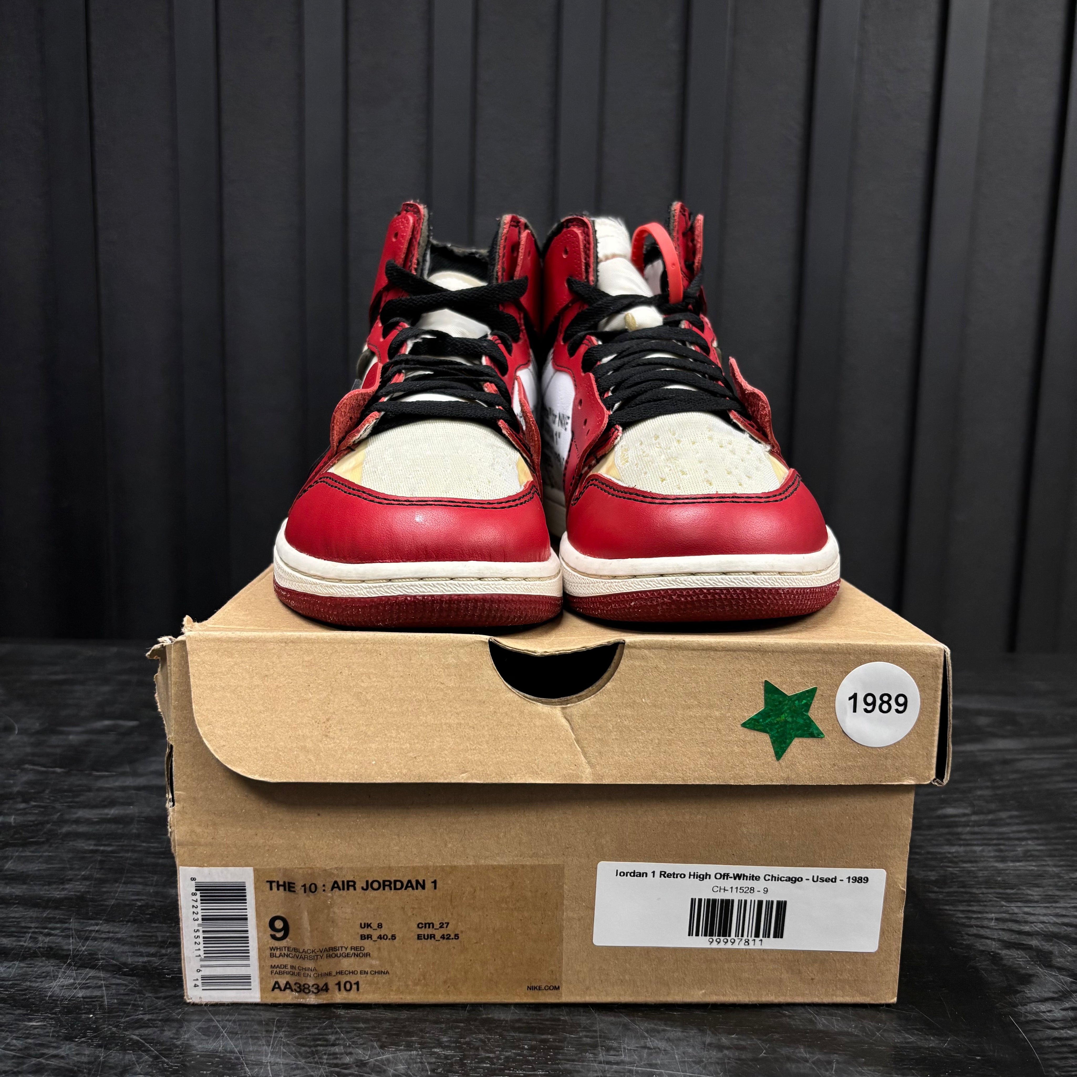Jordan 1 Retro High Off-White Chicago - Used - 1989