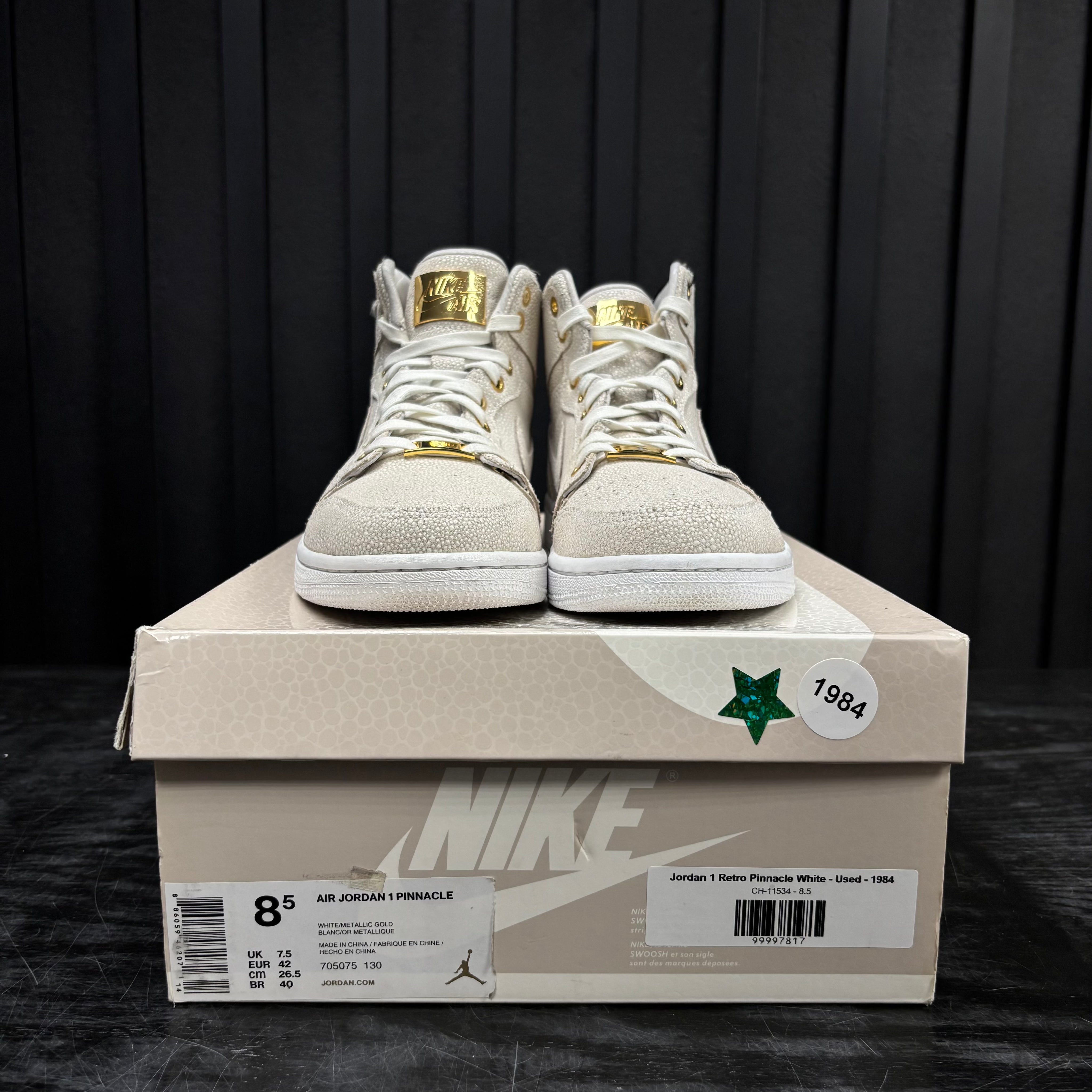 Jordan 1 Retro Pinnacle White - Used - 1984