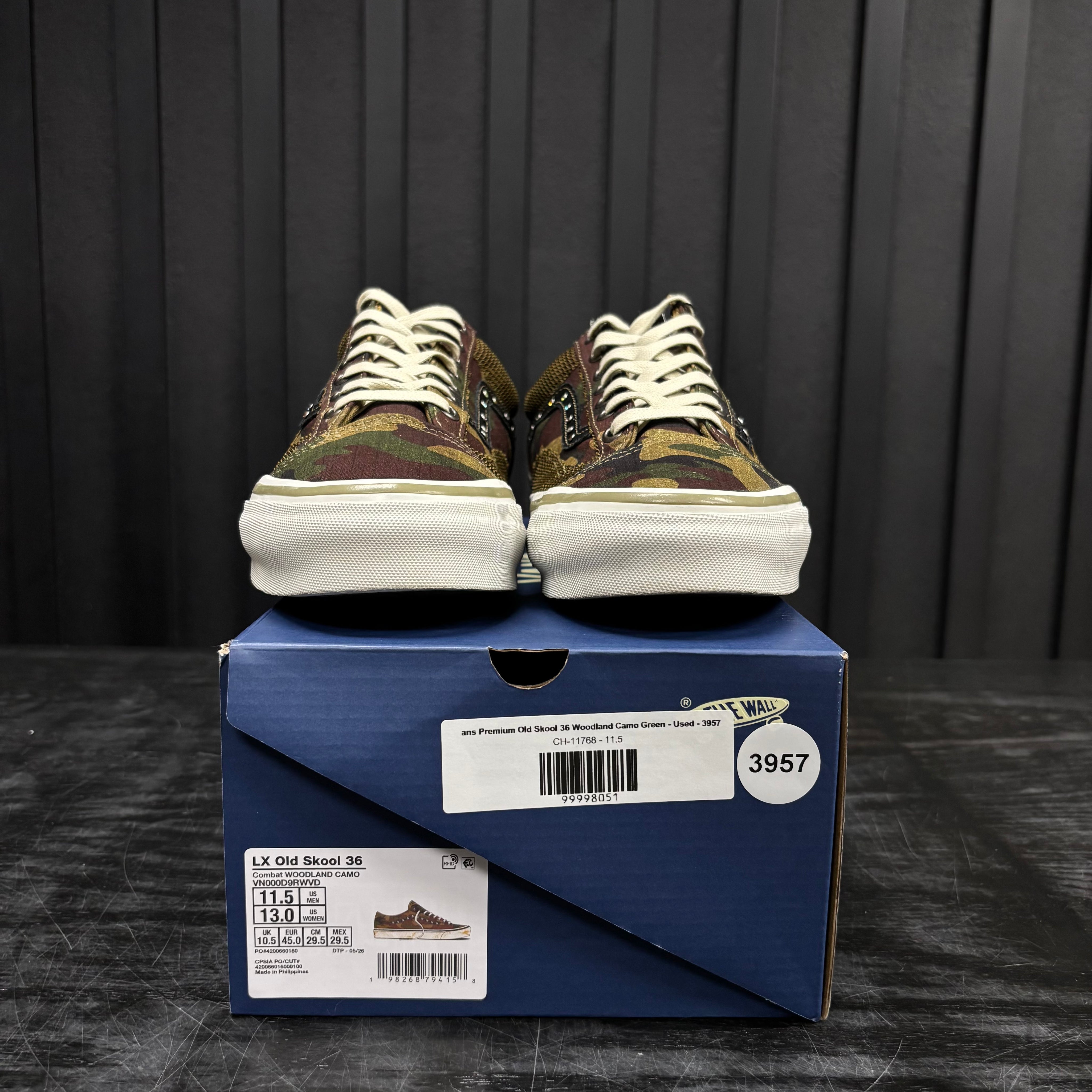 Vans Premium Old Skool 36 Woodland Camo Green - Used - 3957