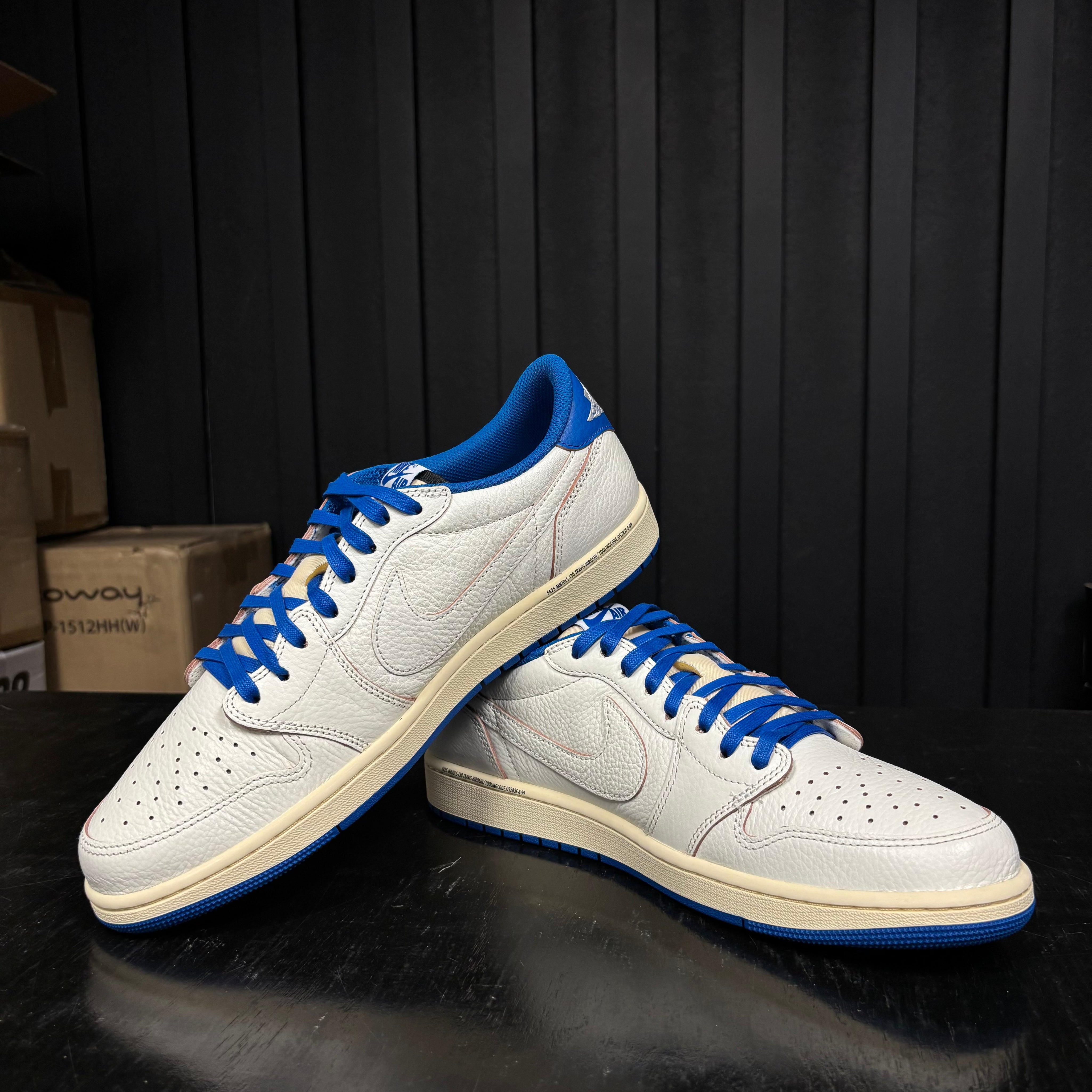 Jordan 1 Retro Low OG SP Fragment x Travis Scott Sail Military Blue - Used - 3946