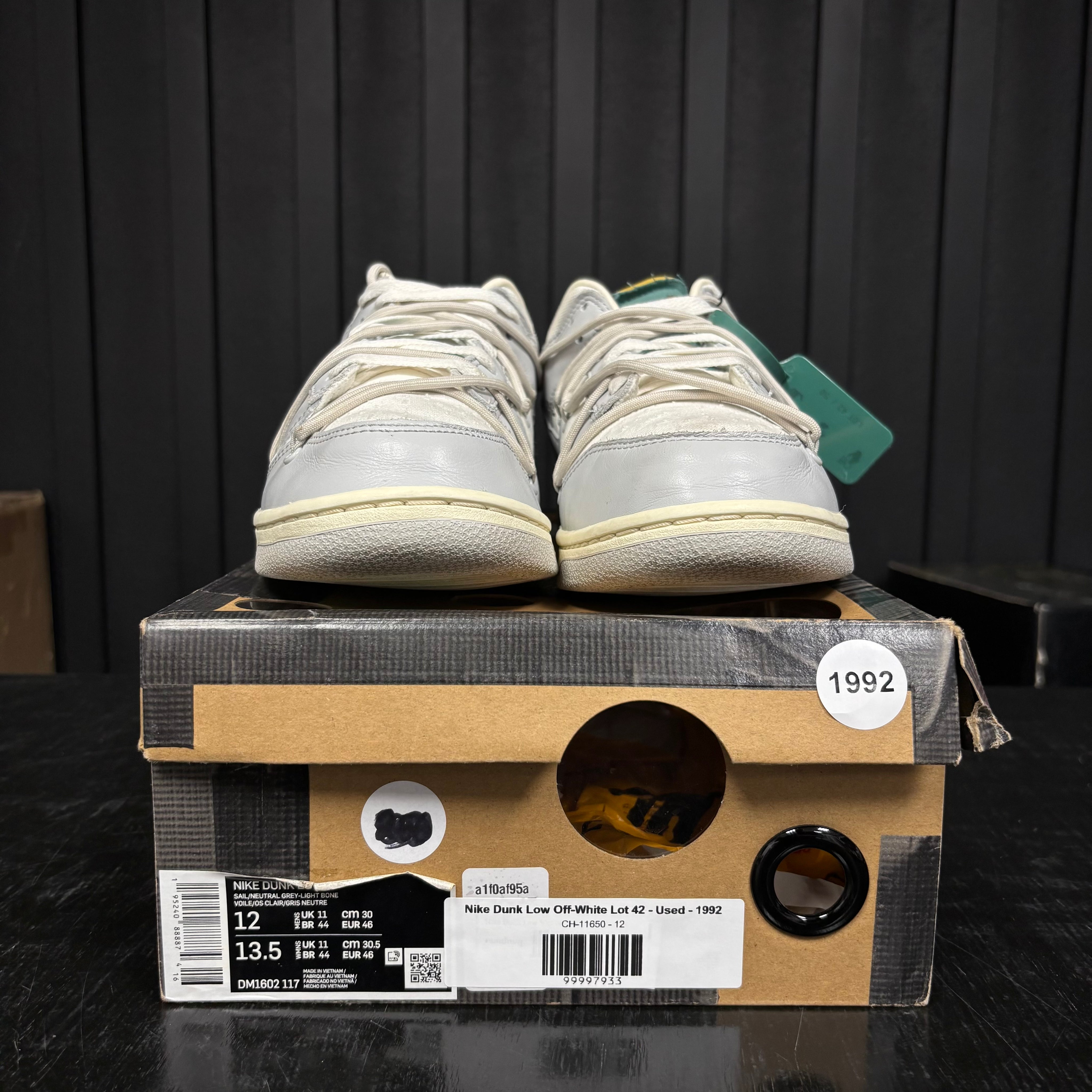 Nike Dunk Low Off-White Lot 42 - Used - 1992