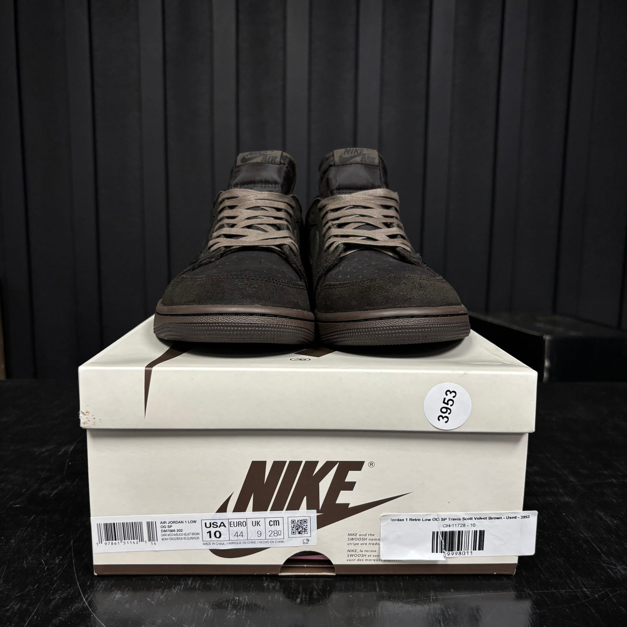 Jordan 1 Retro Low OG SP Travis Scott Velvet Brown - Used - 3953