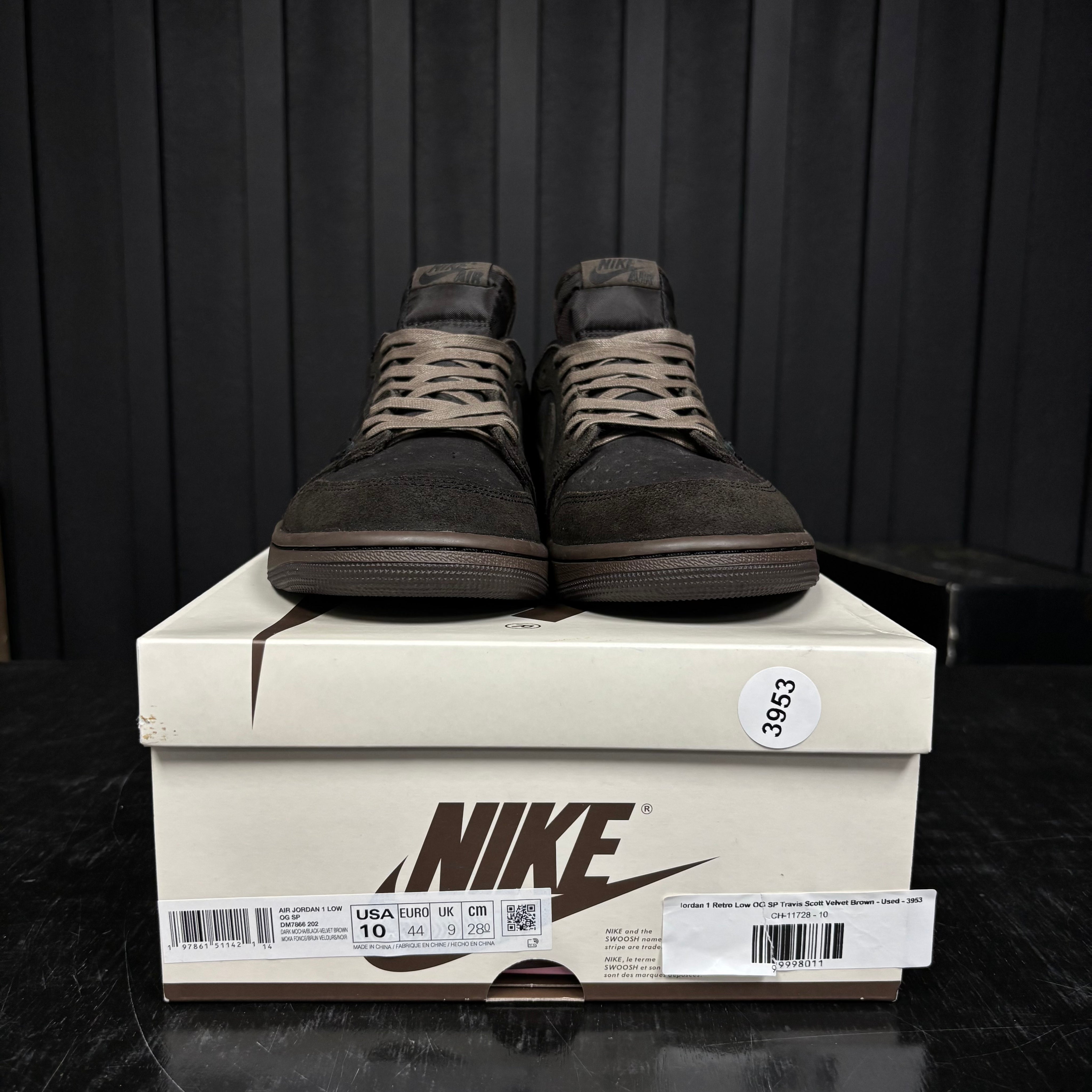 Jordan 1 Retro Low OG SP Travis Scott Velvet Brown - Used - 3953