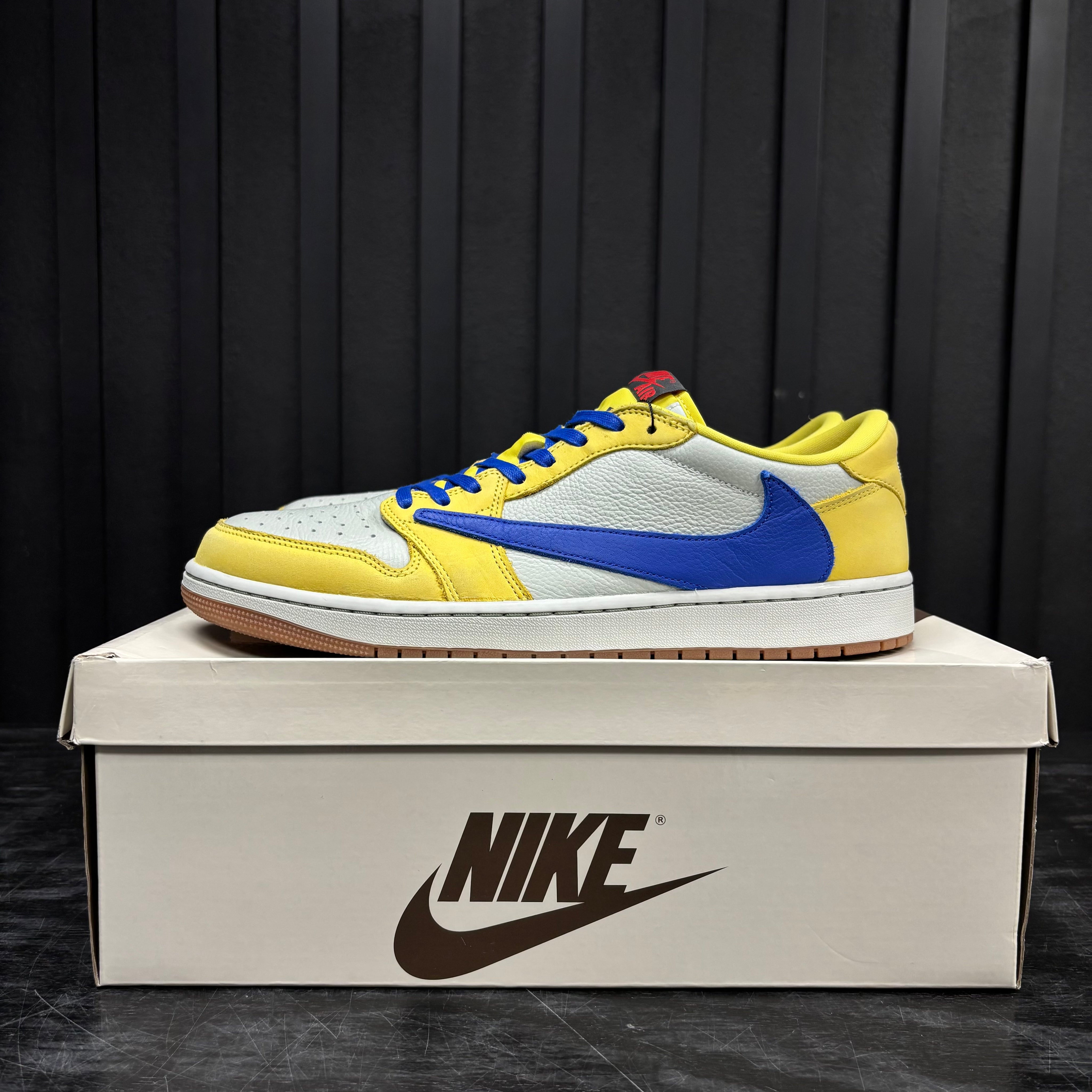 Jordan 1 Retro Low OG SP Travis Scott Canary (Women's) - 3979