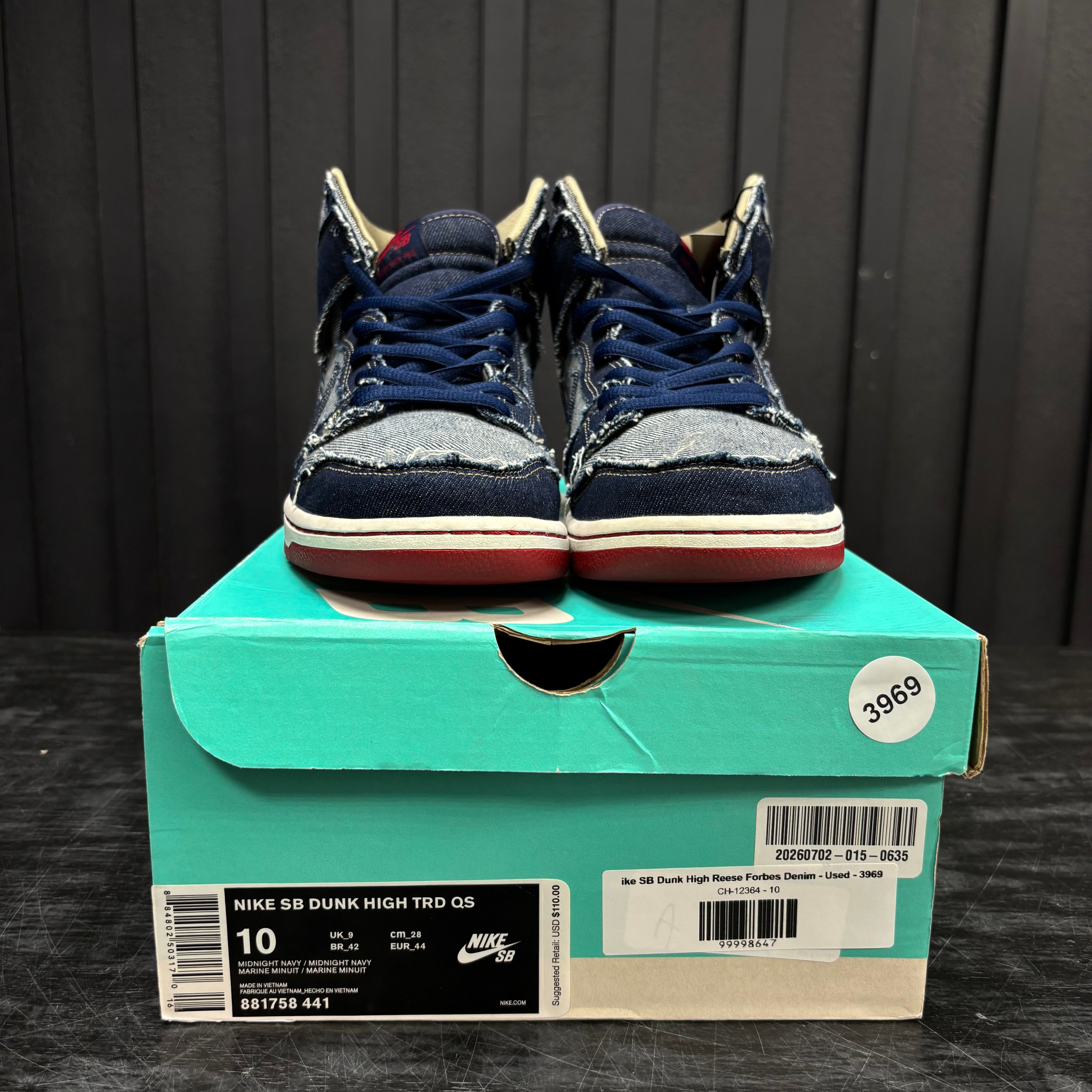 Nike SB Dunk High Reese Forbes Denim - Used - 3969