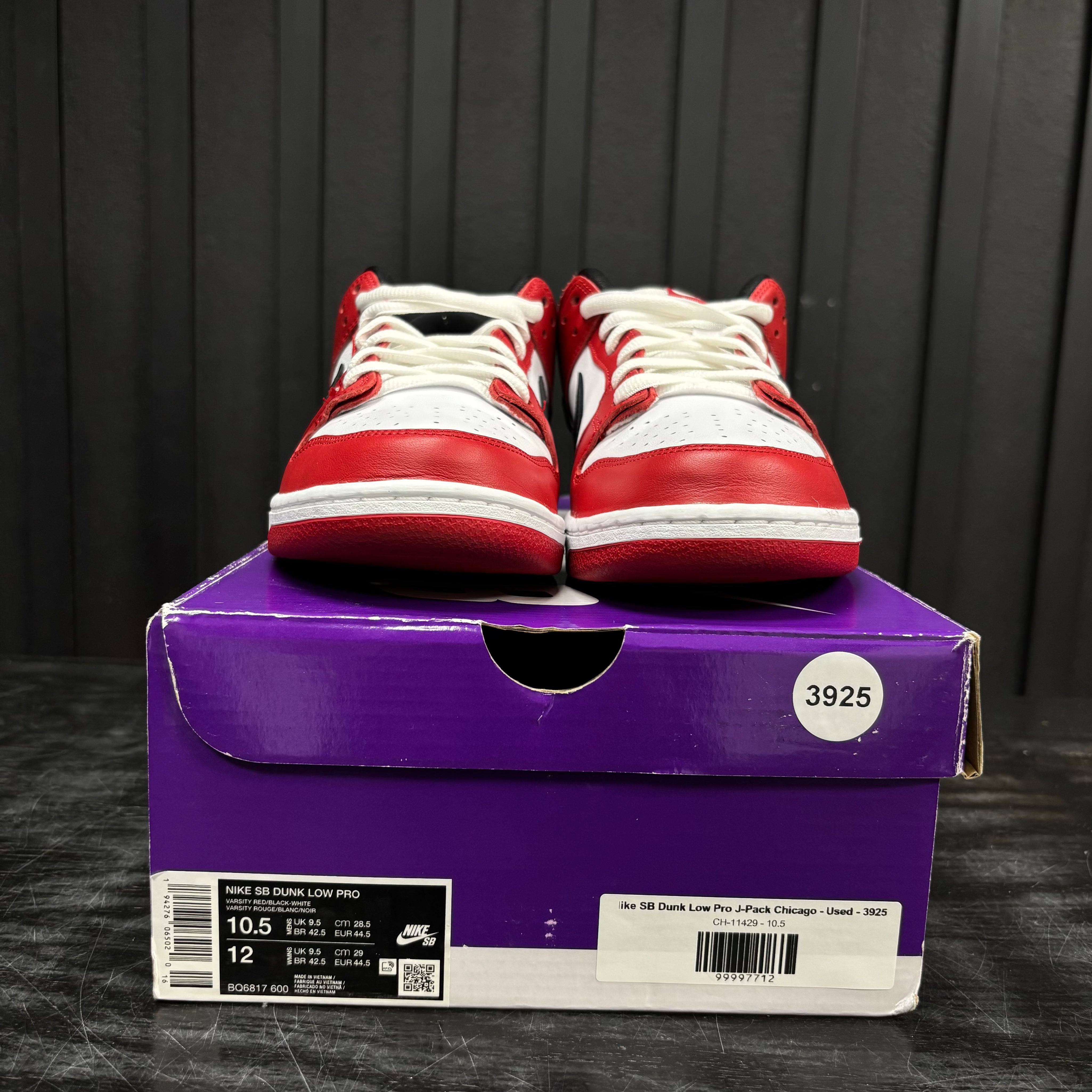 Nike SB Dunk Low Pro J-Pack Chicago - Used - 3925