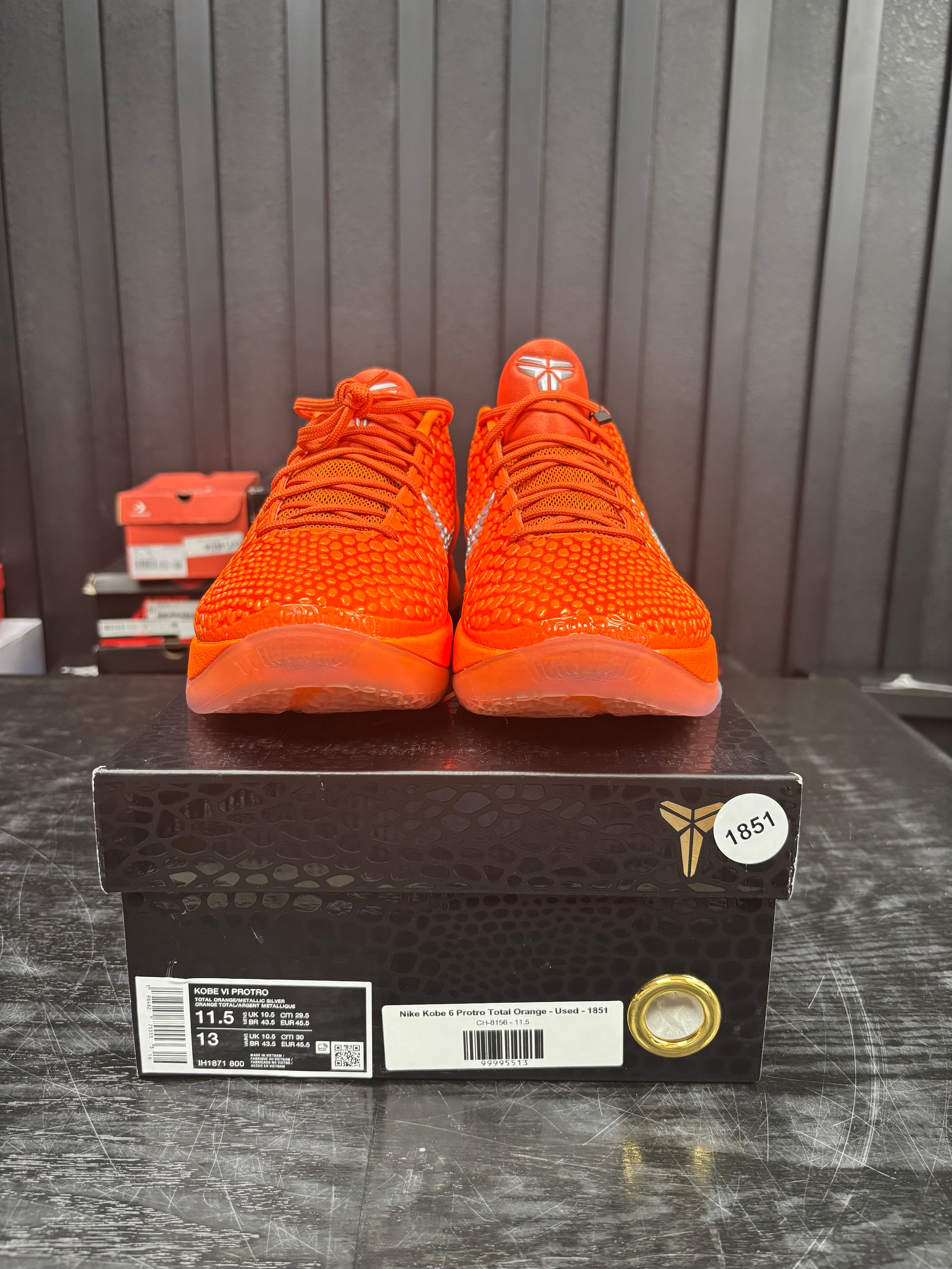 Nike Kobe 6 Protro Total Orange - Used - 1851