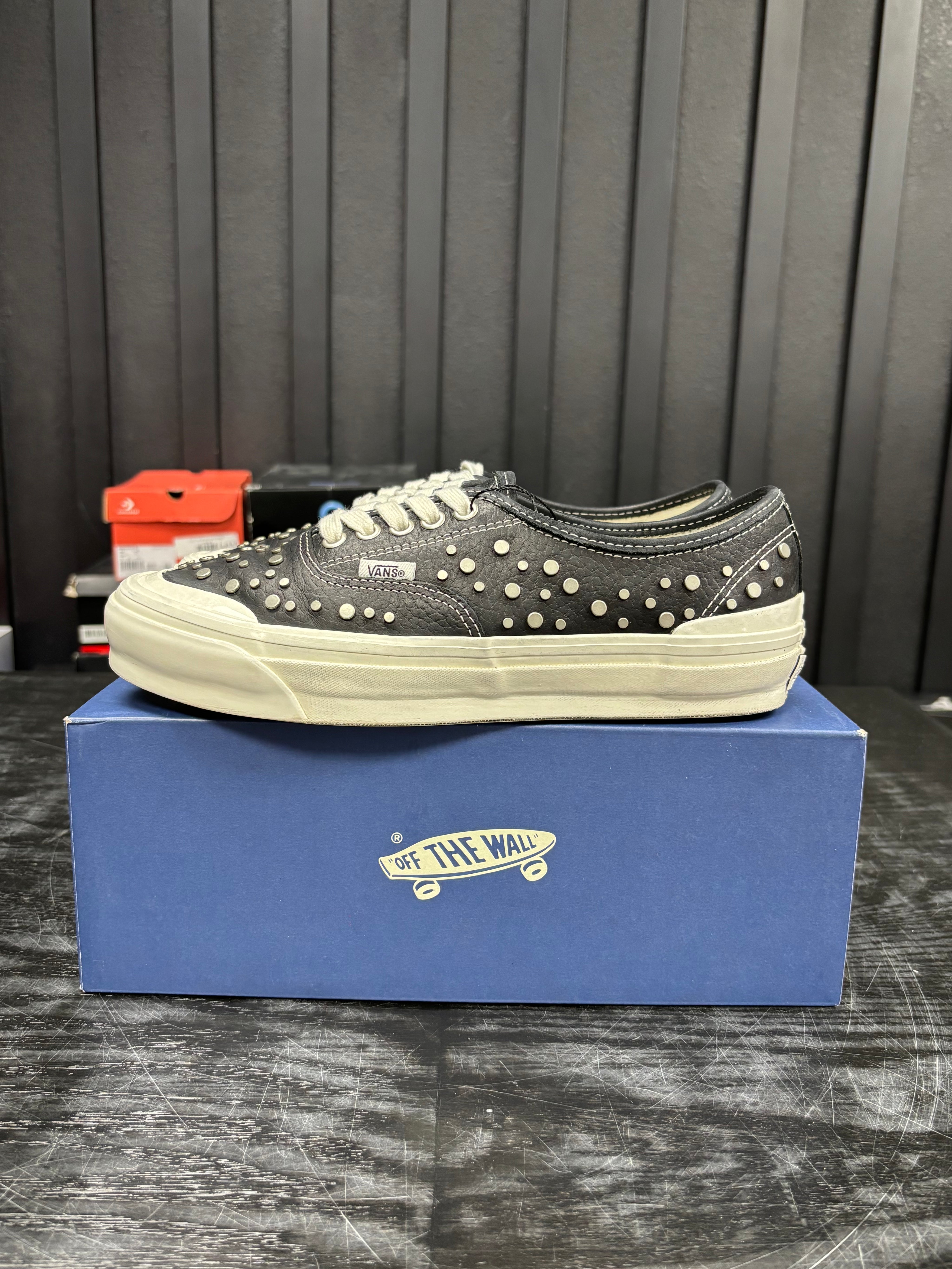 Vans Premium Authentic Nocturnal Black Studded Leather - Used - 1850
