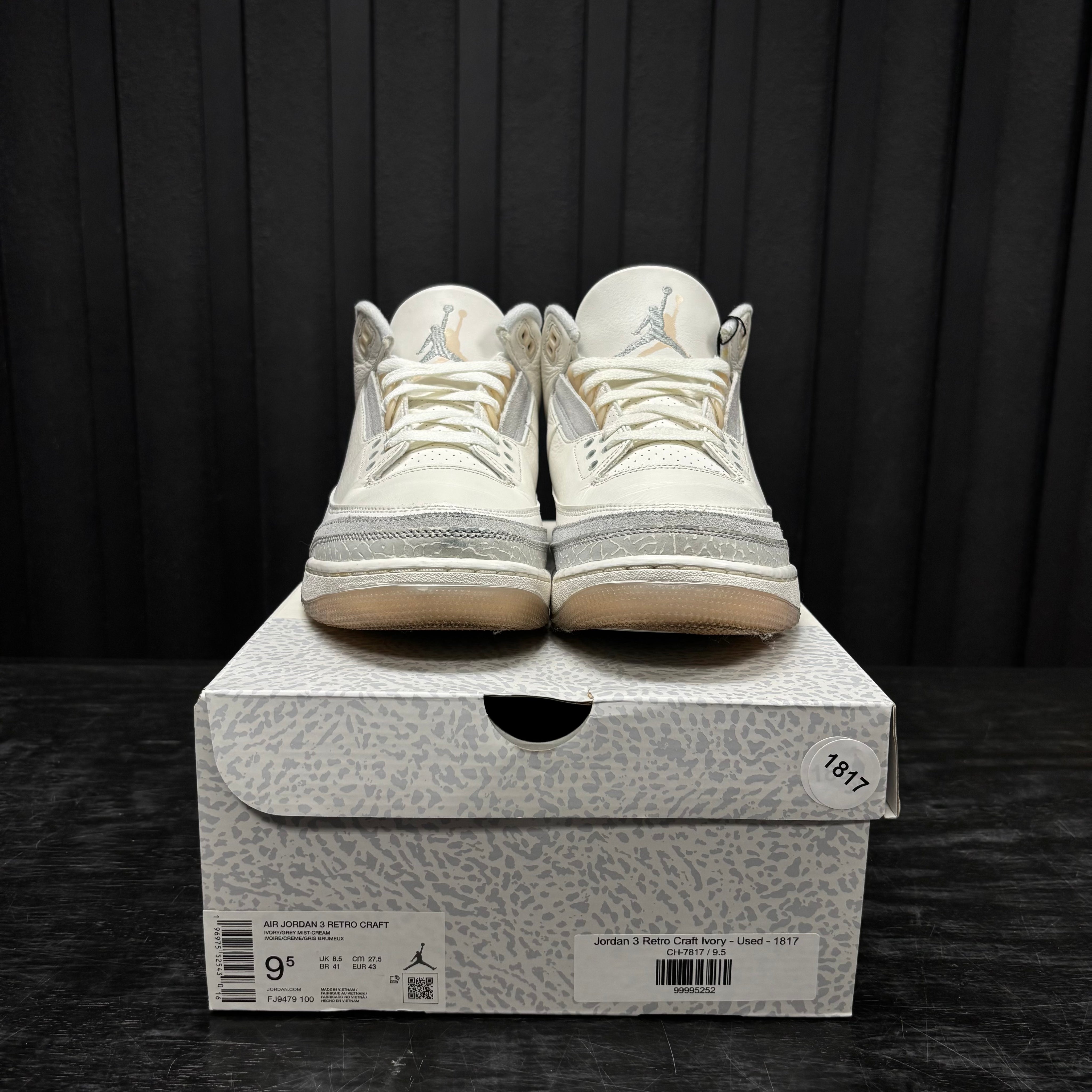 Jordan 3 Retro Craft Ivory - Used - 1817