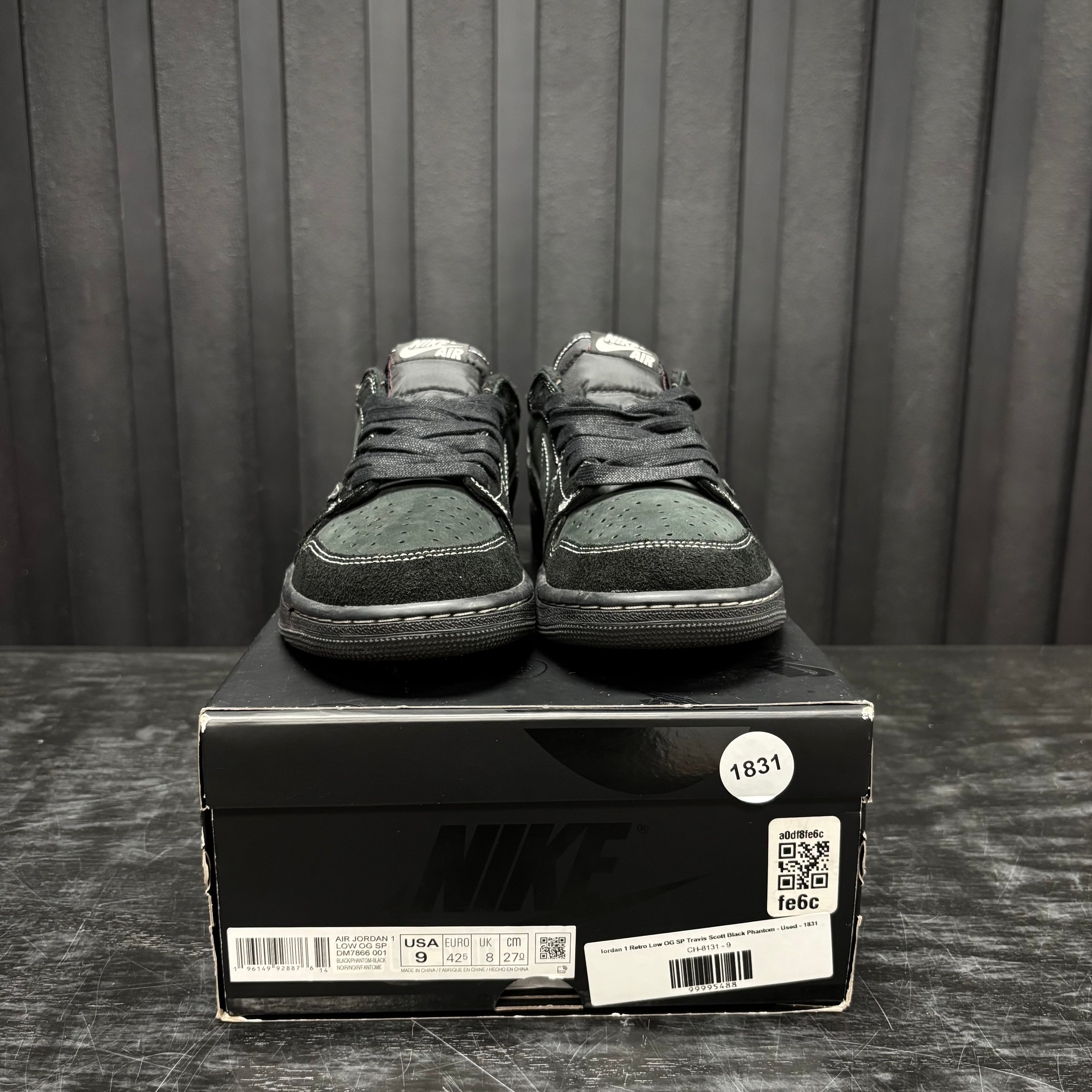 Jordan 1 Retro Low OG SP Travis Scott Black Phantom - Used - 1831