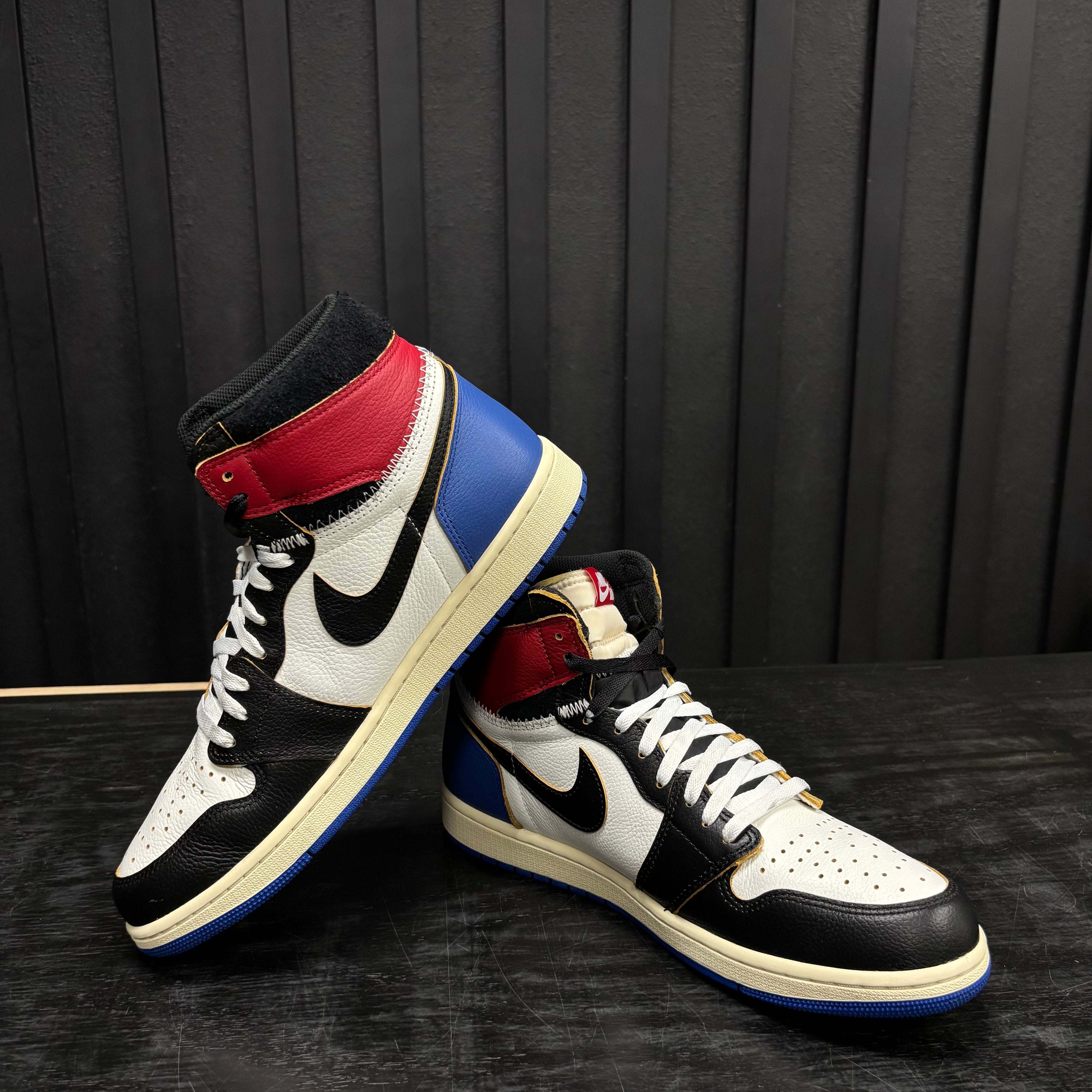 Jordan 1 Retro High OG SP Fragment x Union LA Varsity Red Sport Royal - Used - 3817