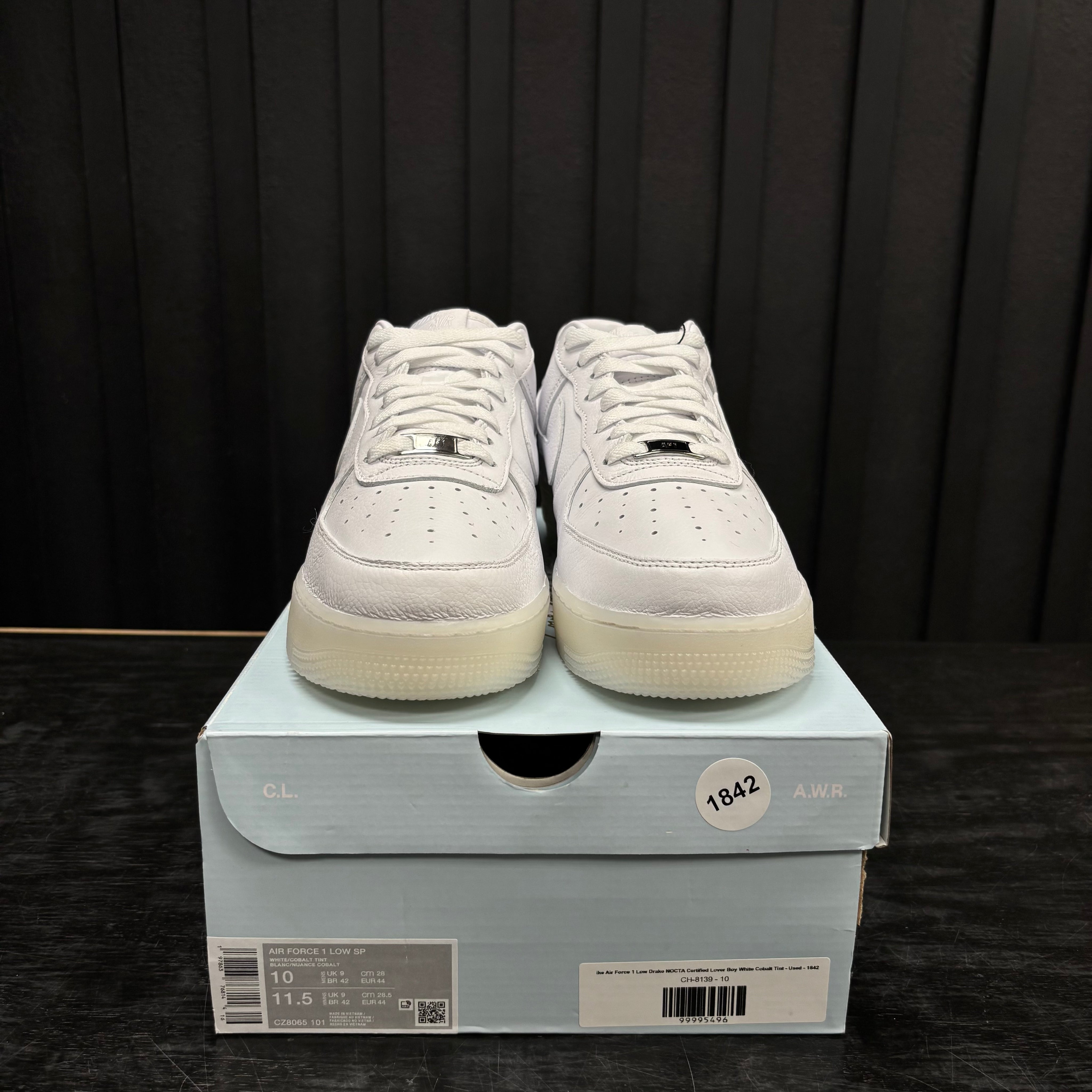 Nike Air Force 1 Low Drake NOCTA Certified Lover Boy White Cobalt Tint - Used - 1842